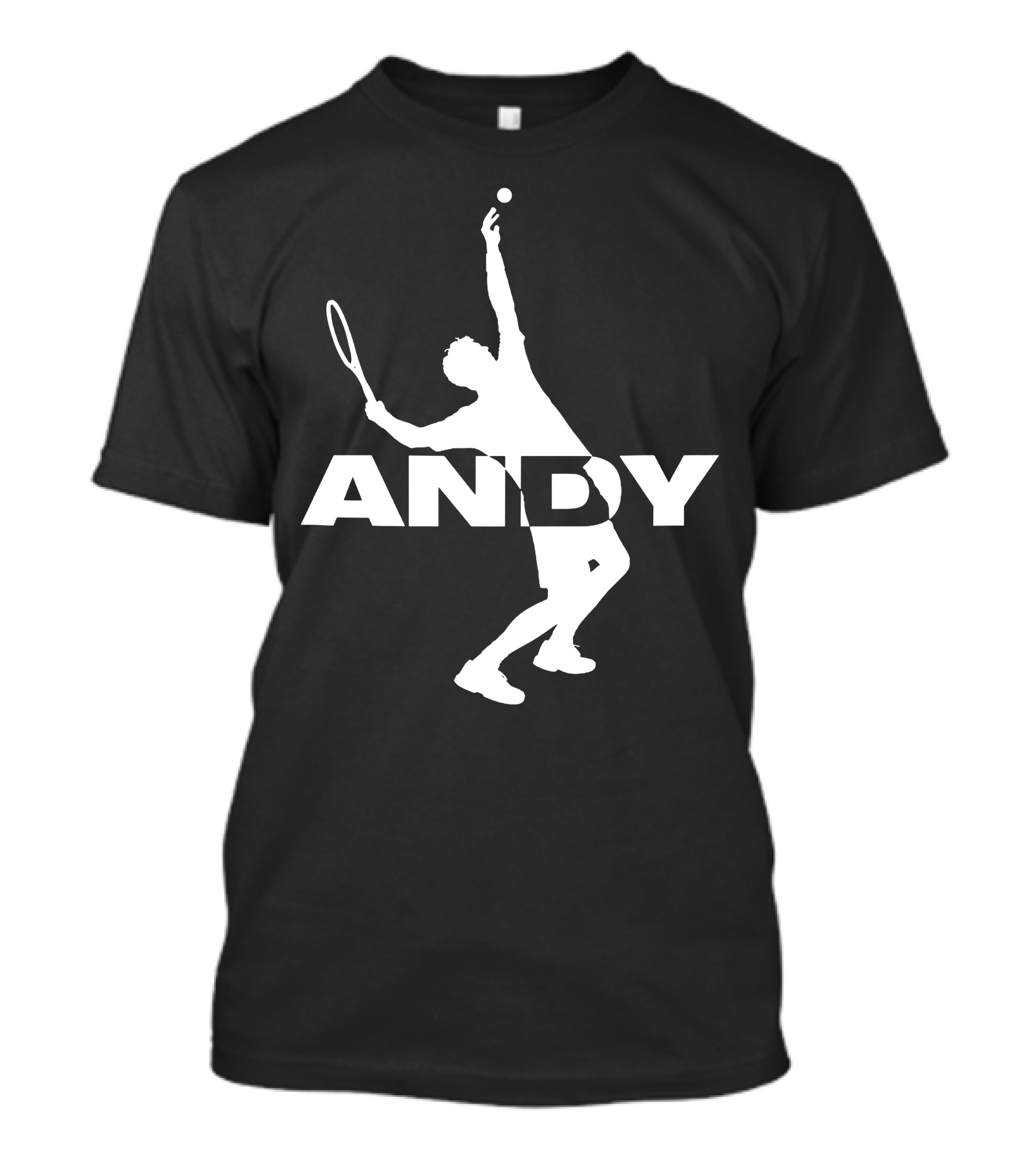 Andy Tennis Player Silhouette Serve T-Shirt