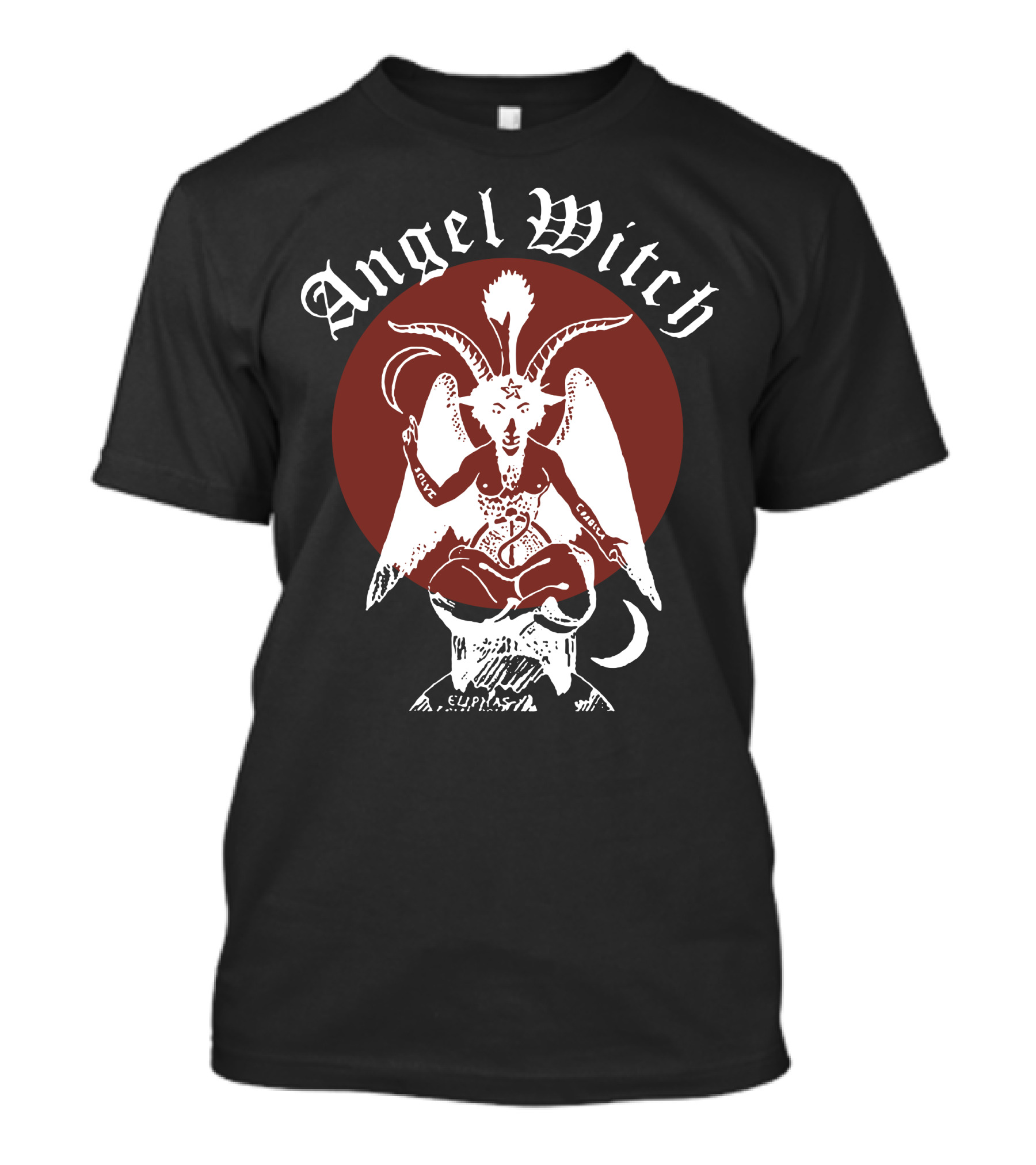 Angel Witch Lucifer Occult Symbol With Crescent Moon T-Shirt