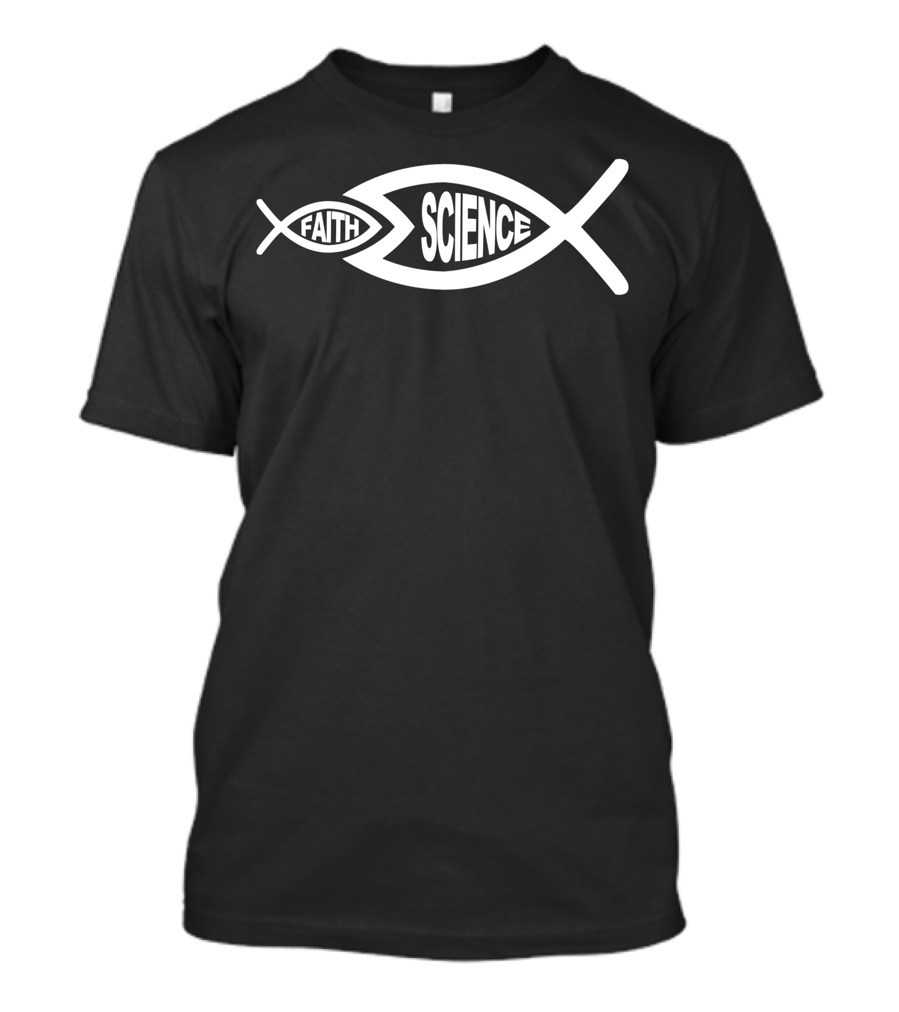 Faith Science Fish Icons T-Shirt