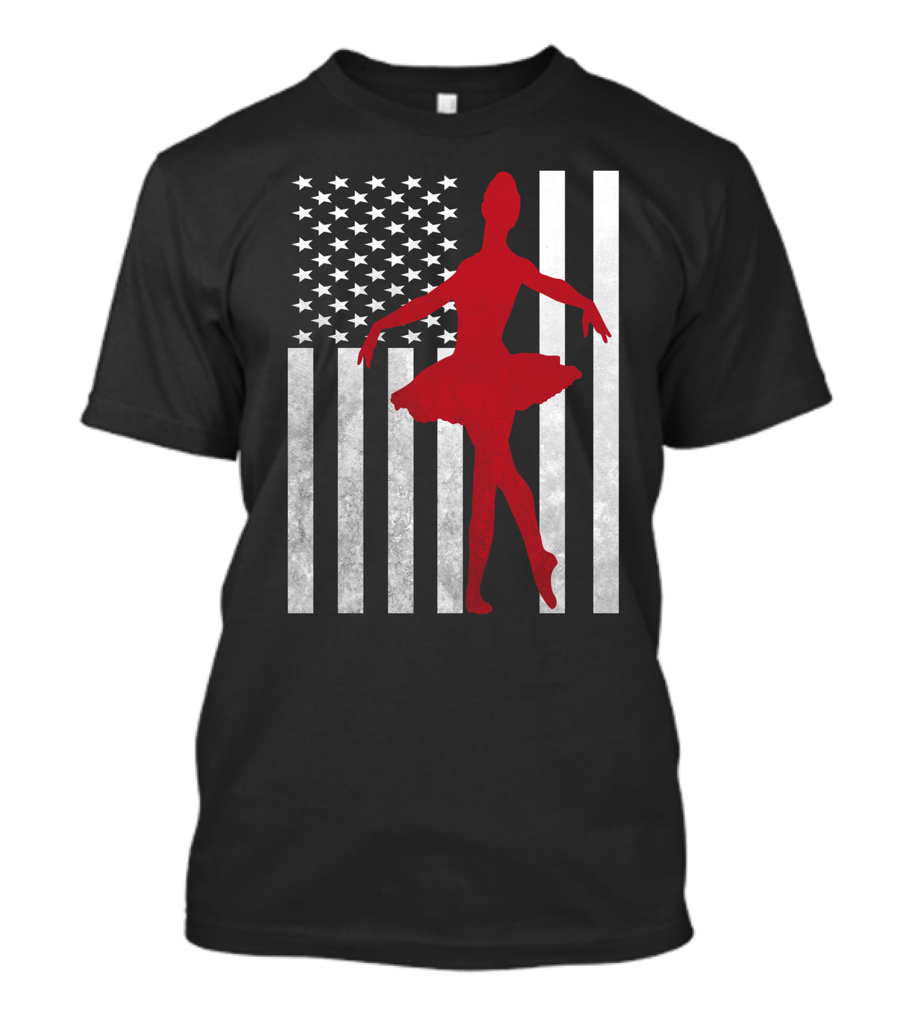 American Flag Ballet Dancer Ballerina T-Shirt