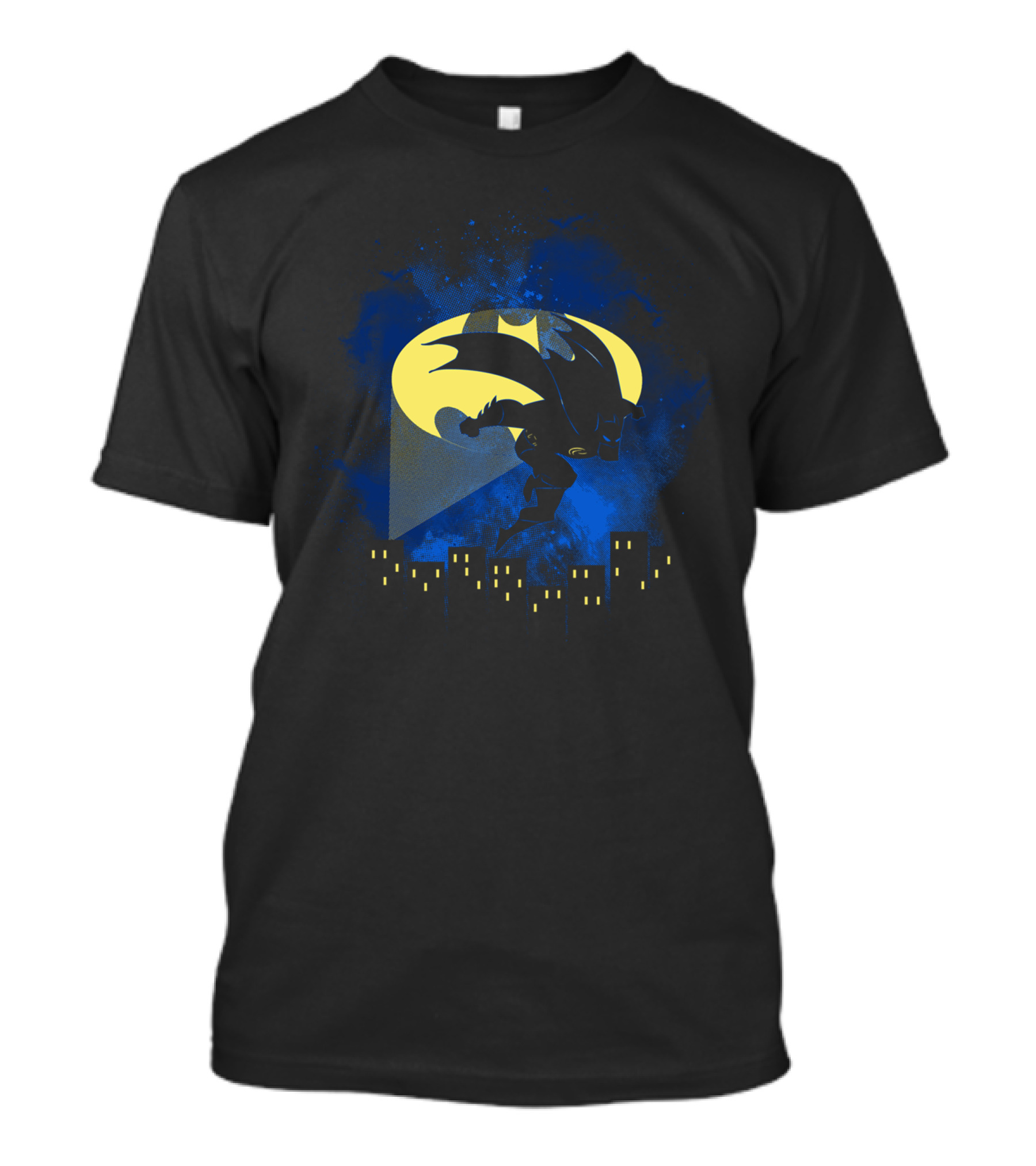 Bat Signal Gotham City Night Sky T-Shirt