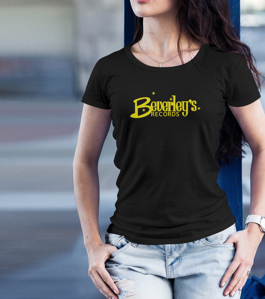 Beverley's Records Retro Music Starburst Logo T-Shirt