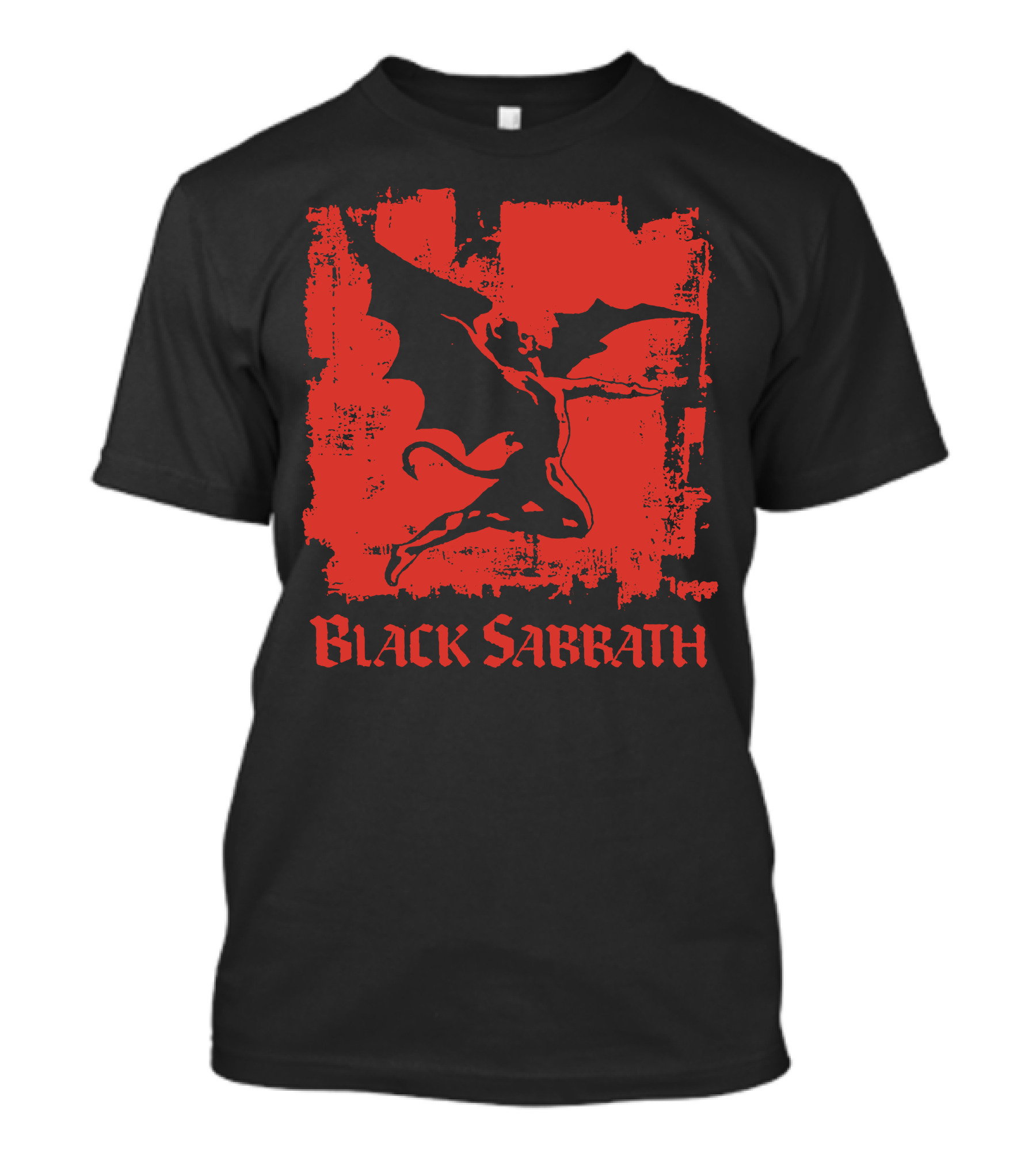 Black Sabbath Devil Red Grunge T-Shirt
