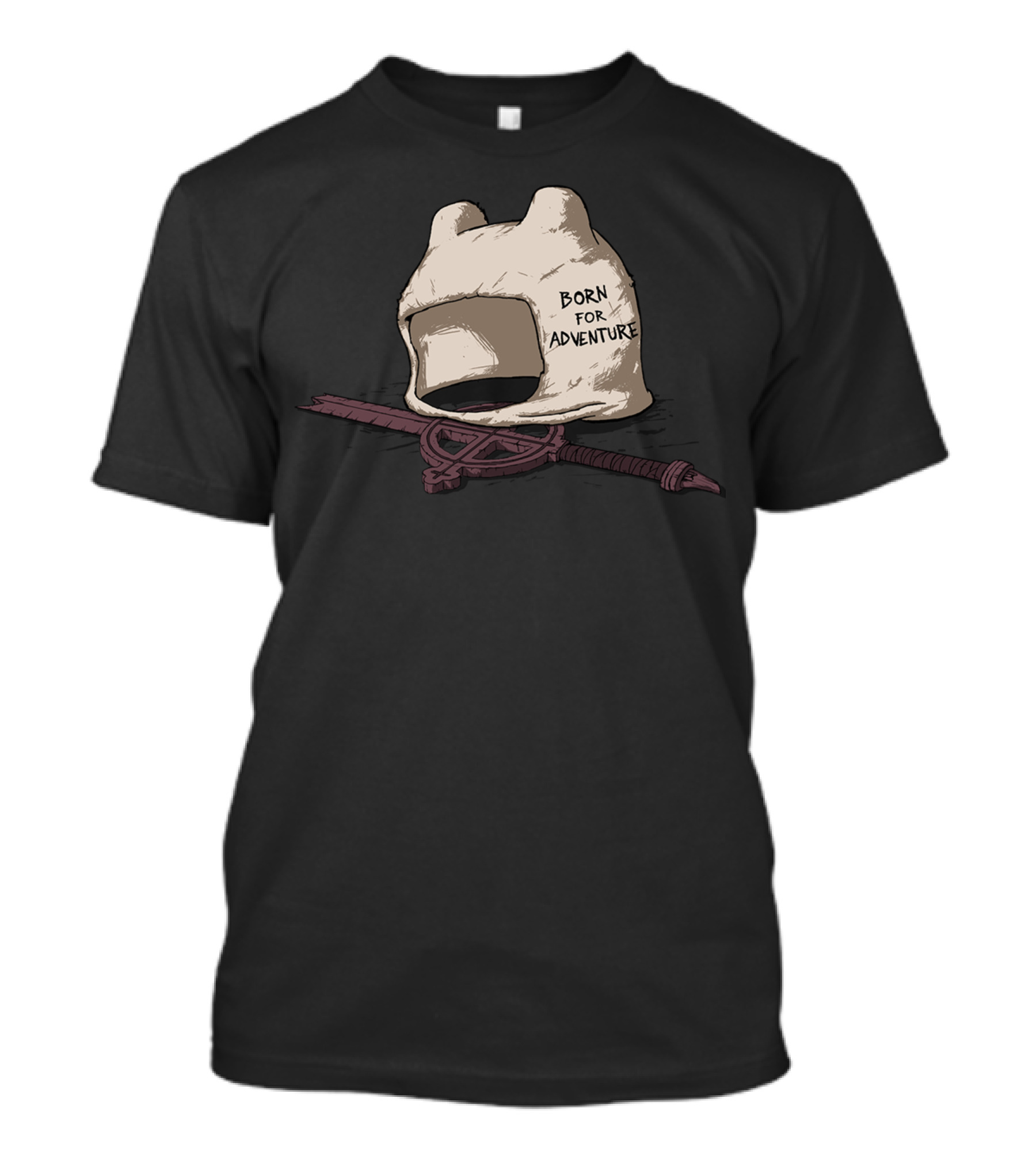 Born For Adventure Helmet And Rope T-Shirt