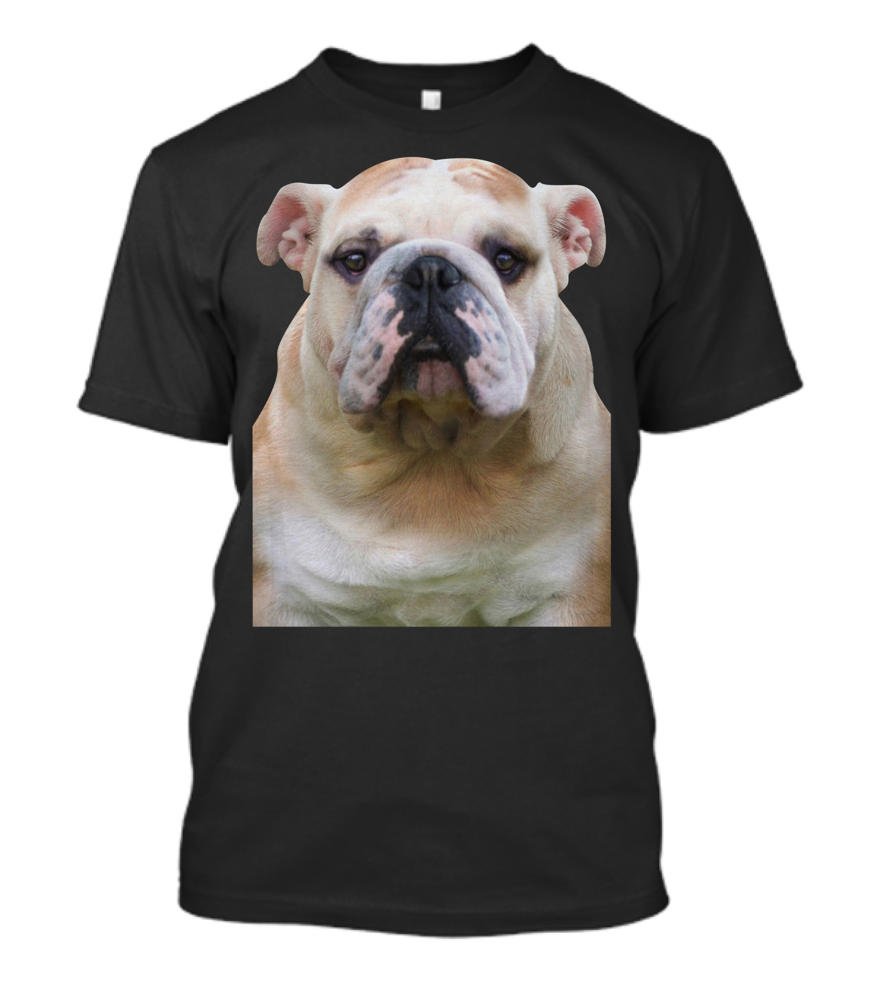 Bulldog Face Realistic T-Shirt