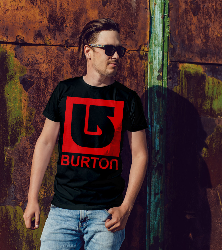Burton Snowboards Logo Red And Black T-Shirt
