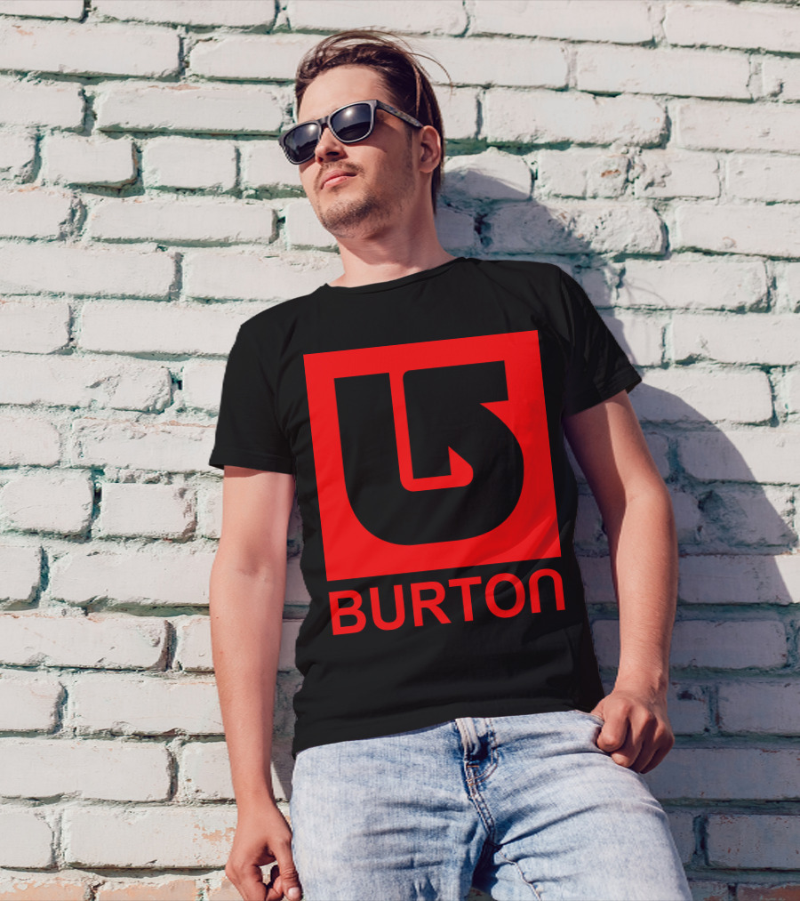 Burton Snowboards Logo Red And Black T-Shirt