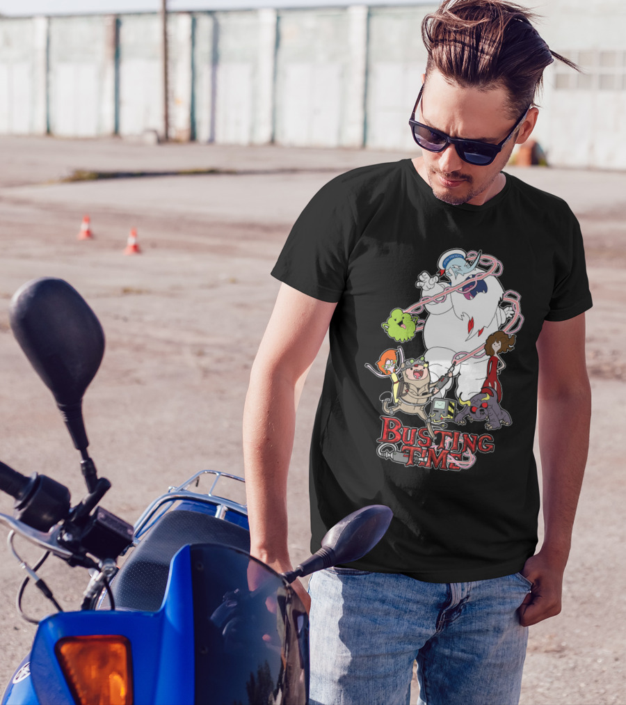 Busting Time An Awesome Amalgam Of Ghosts With Characters And Monsters T-Shirt