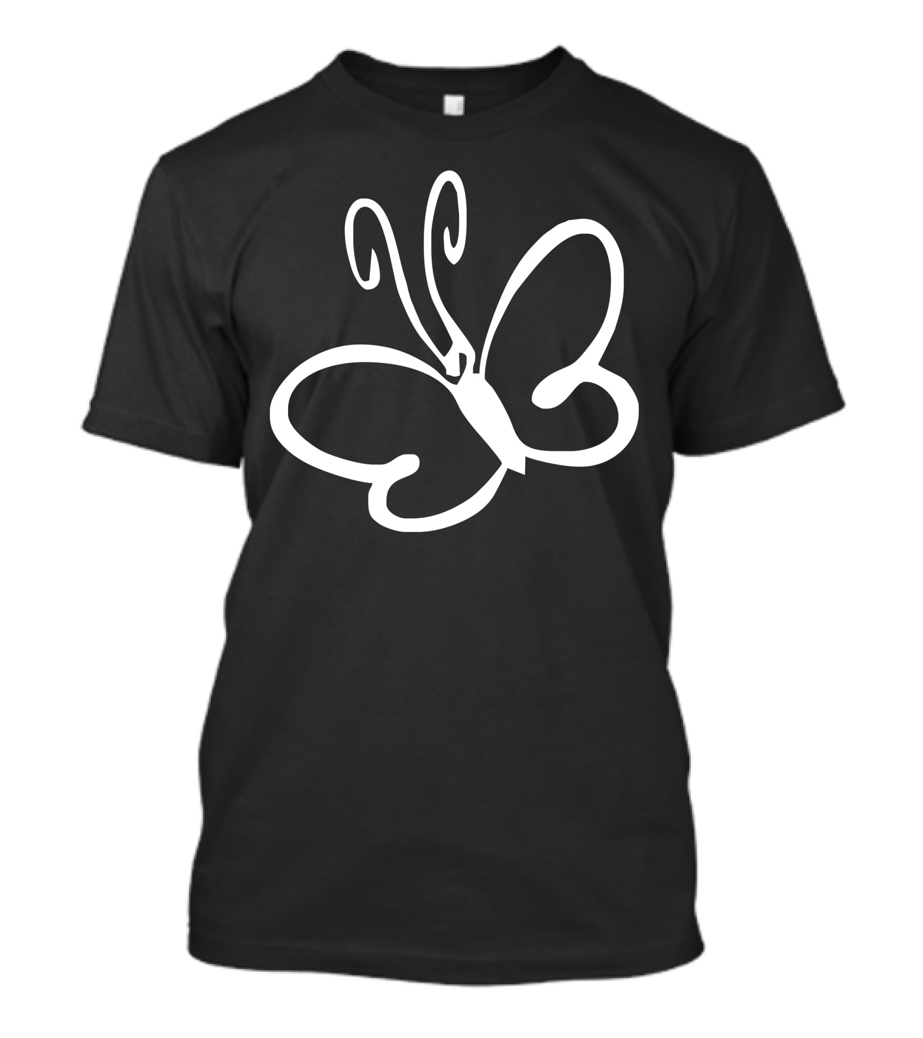 Butterfly Minimalist Outline Symbol T-Shirt