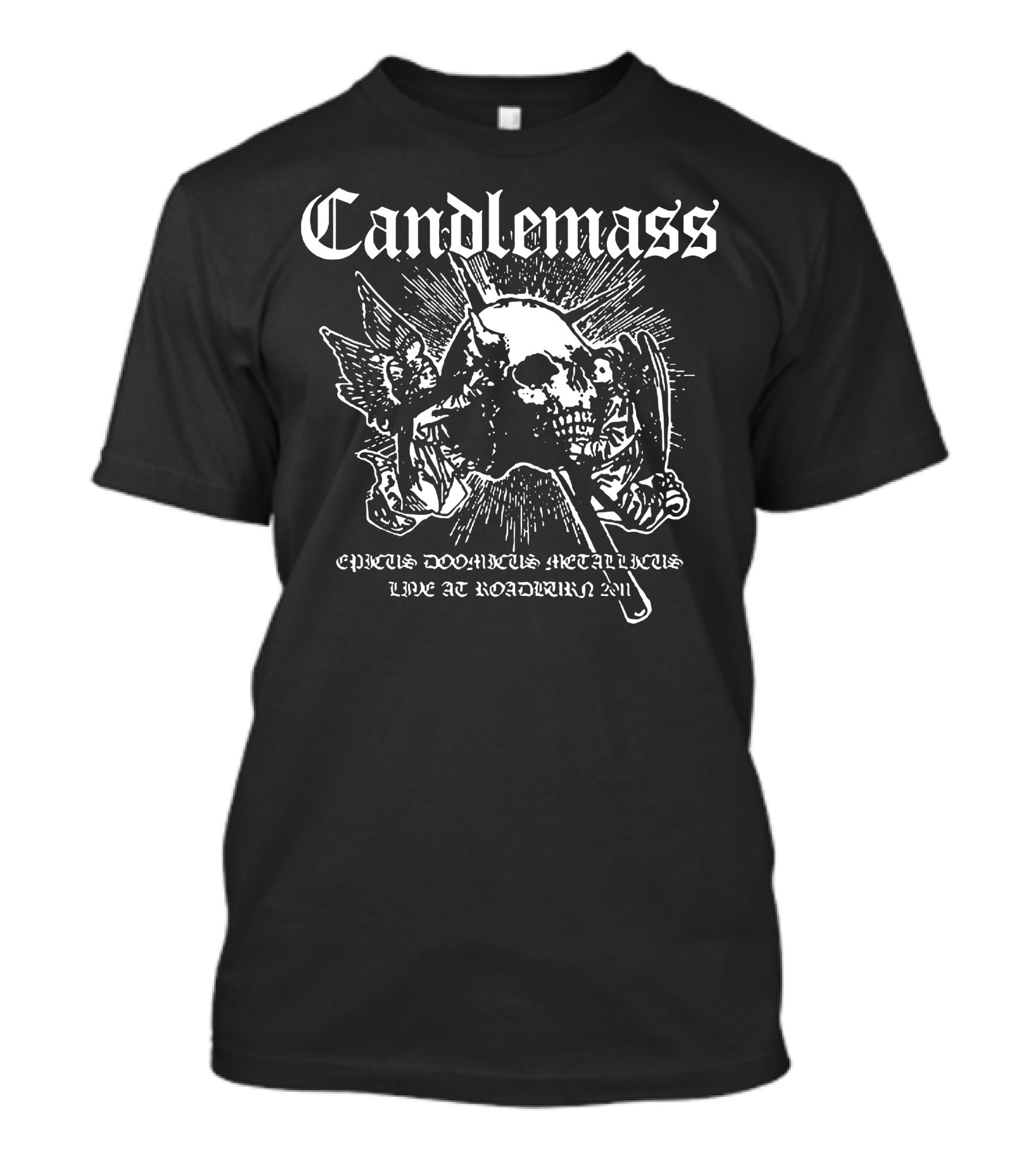 Candlemass Epicus Doomicus Metallicus Live At Roadburn 2011 Skull And Bat Wings T-Shirt