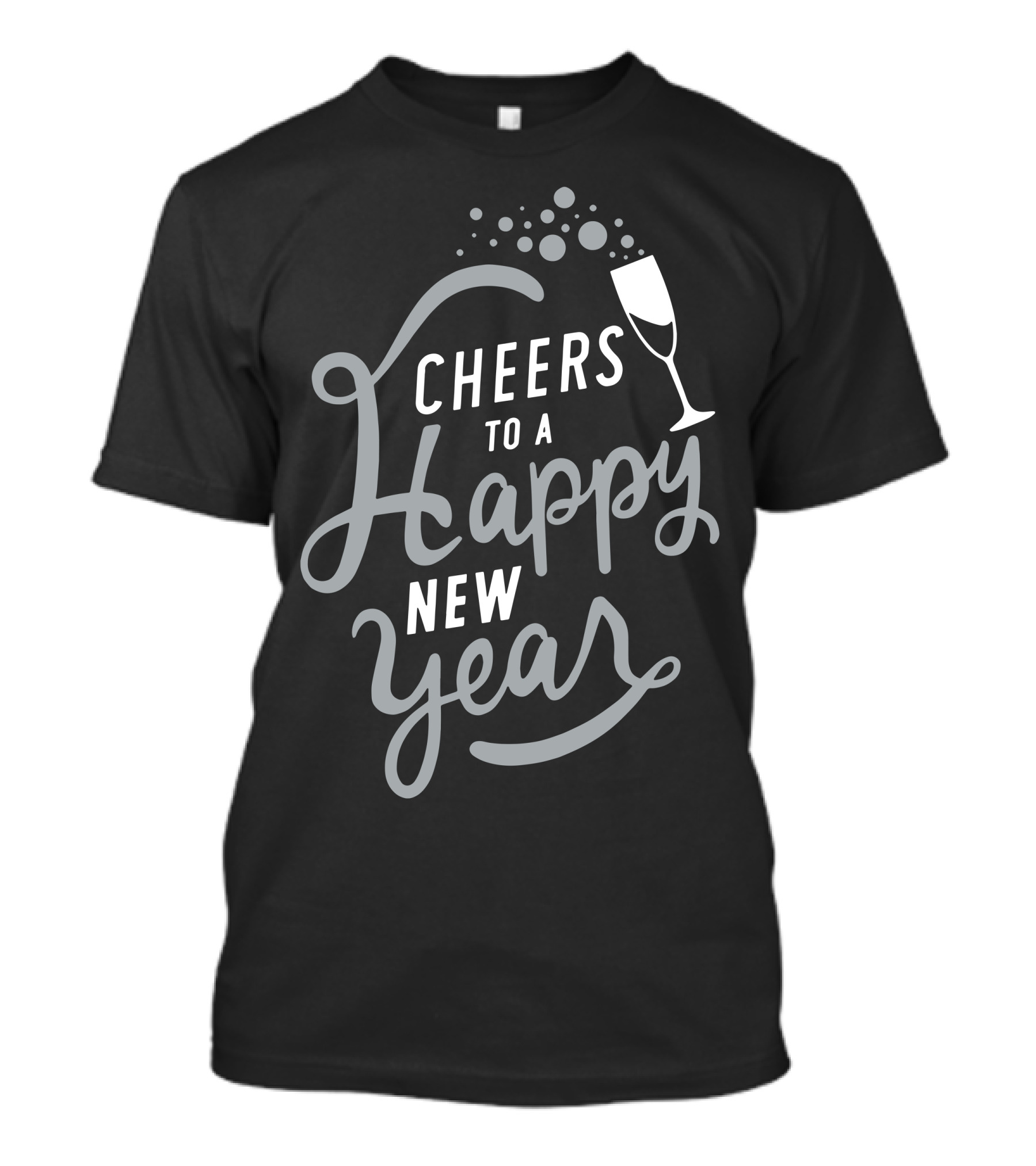 Cheers To A Happy New Year Champagne T-Shirt