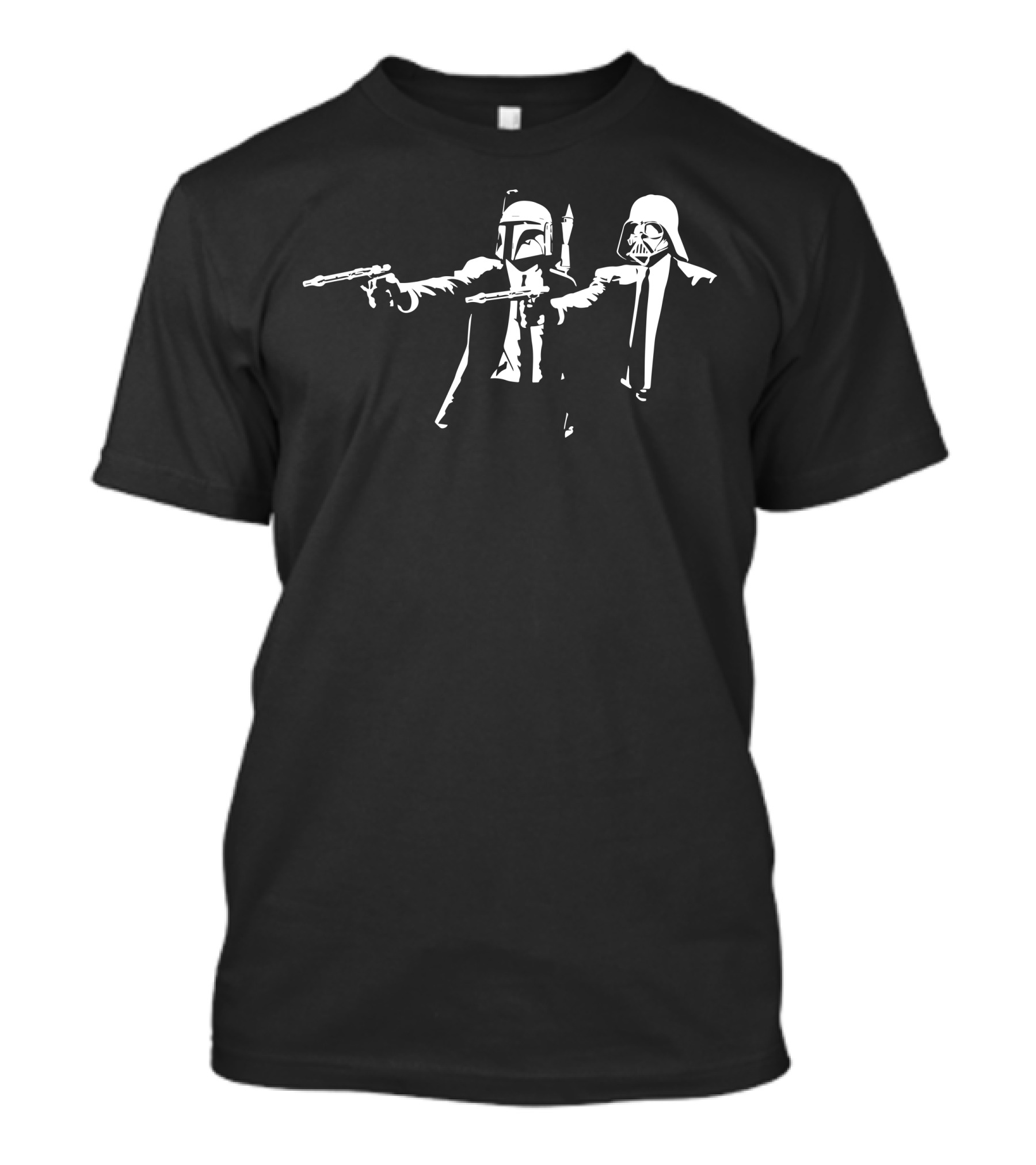 Darth Fiction Star Wars Pulp Fiction Crossover Vader Stormtrooper Suit T-Shirt