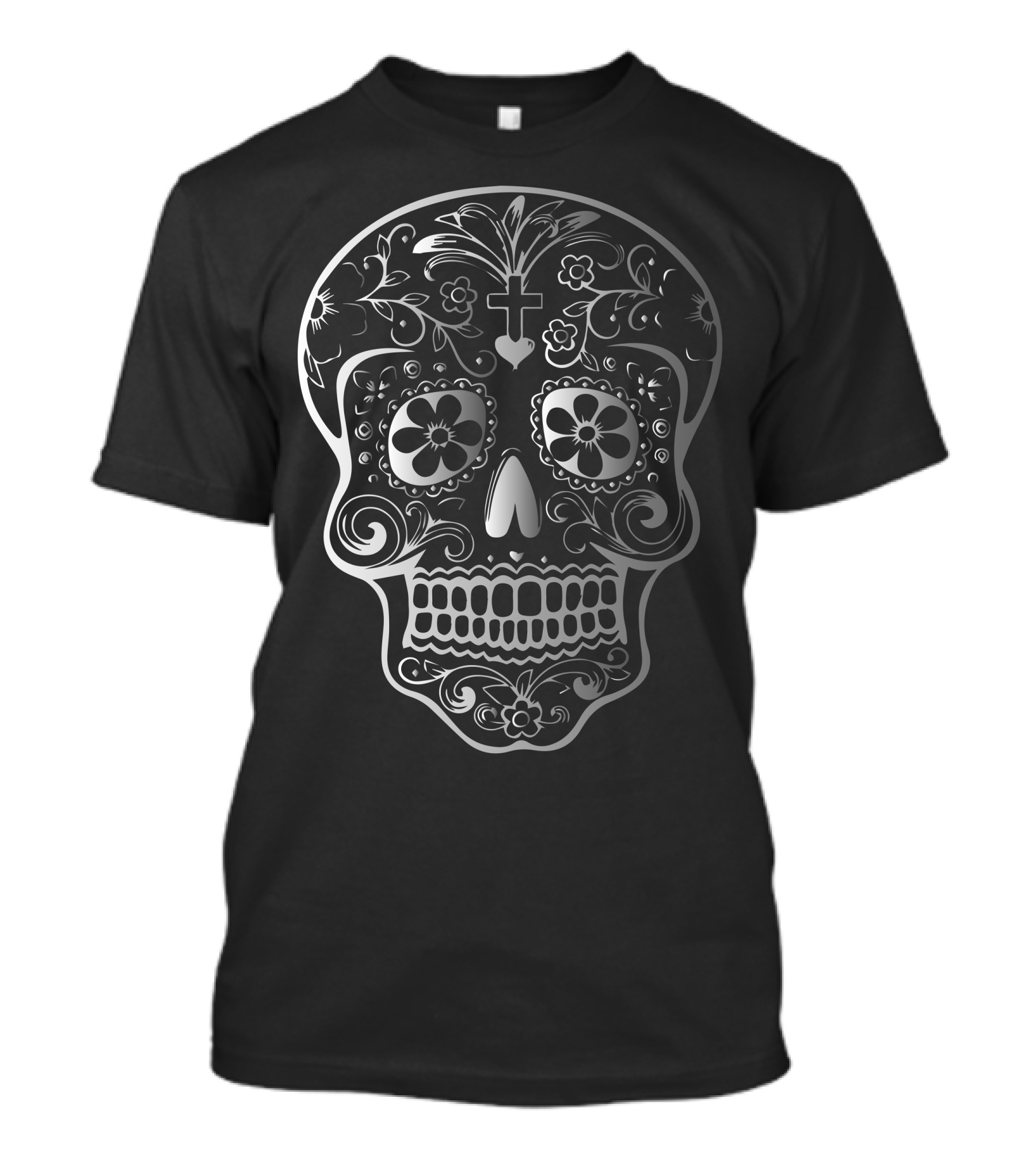 Day Of Dead Floral Sugar Skull T-Shirt