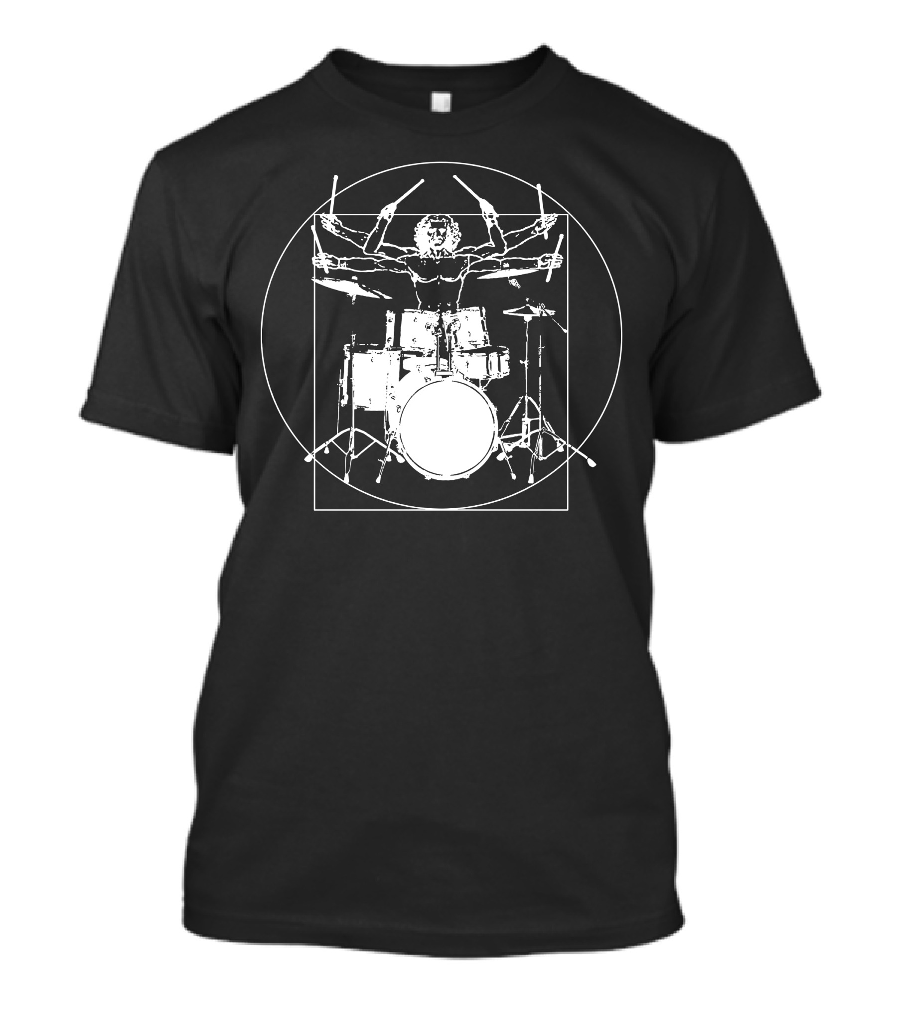 Drumer Vitruvian Drummer Circle T-Shirt