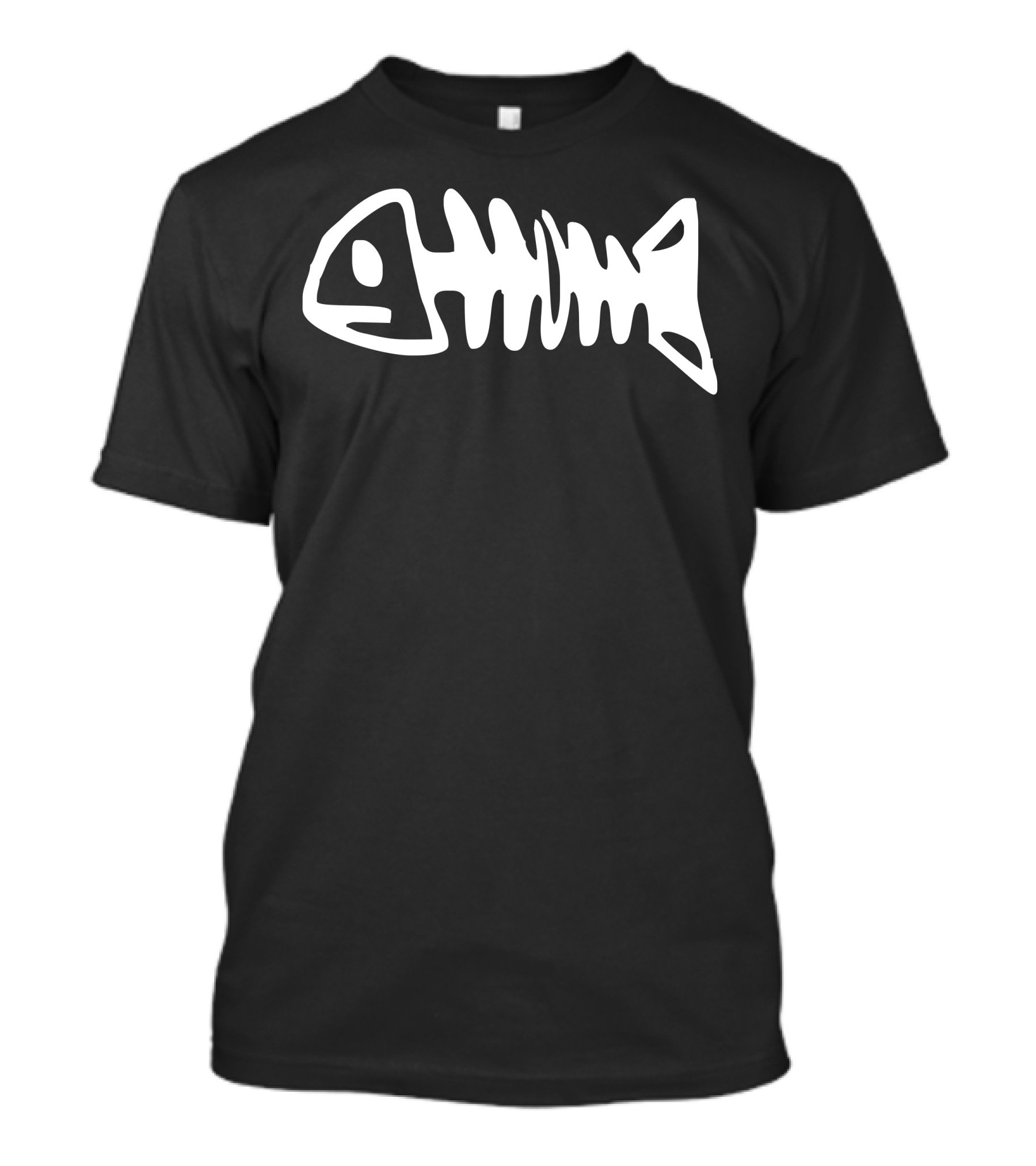 Fish Skeleton Outline Fish Fishing T-Shirt
