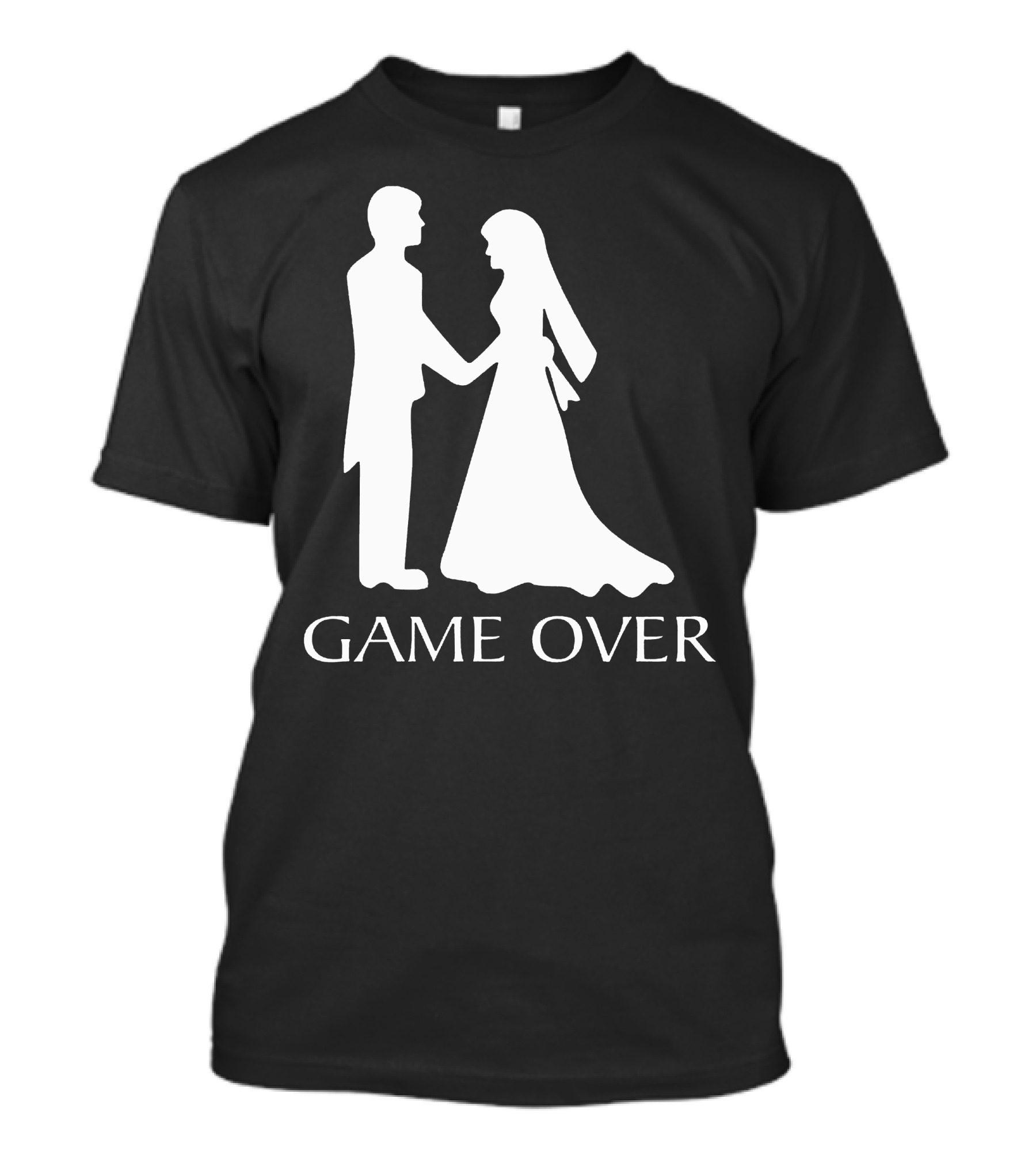 Game Over Couple Silhouette Wedding Humor T-Shirt