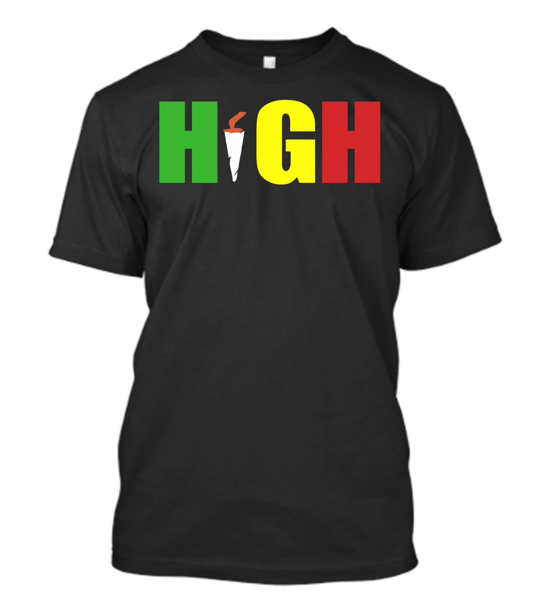 High Rasta Reggae Colors Smoking T-Shirt