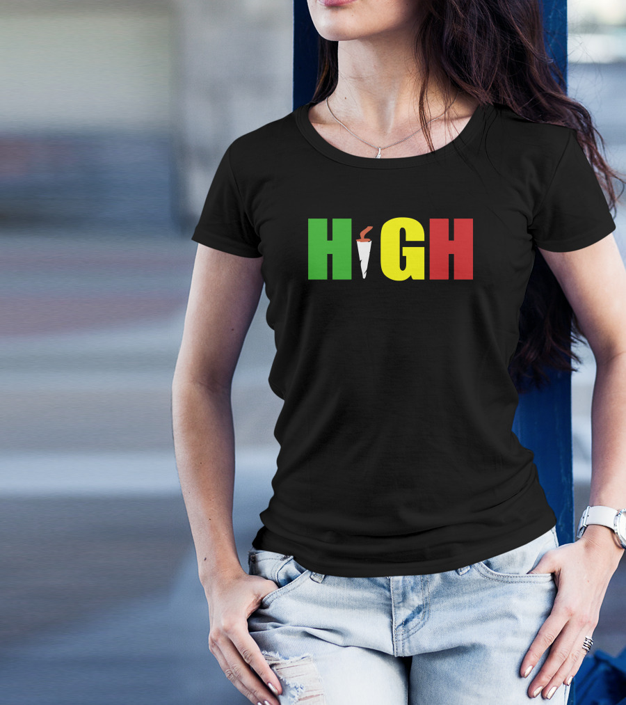High Rasta Reggae Colors Smoking T-Shirt