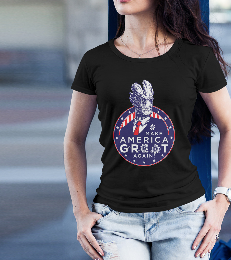 Make America Groot Again President Badge T-Shirt
