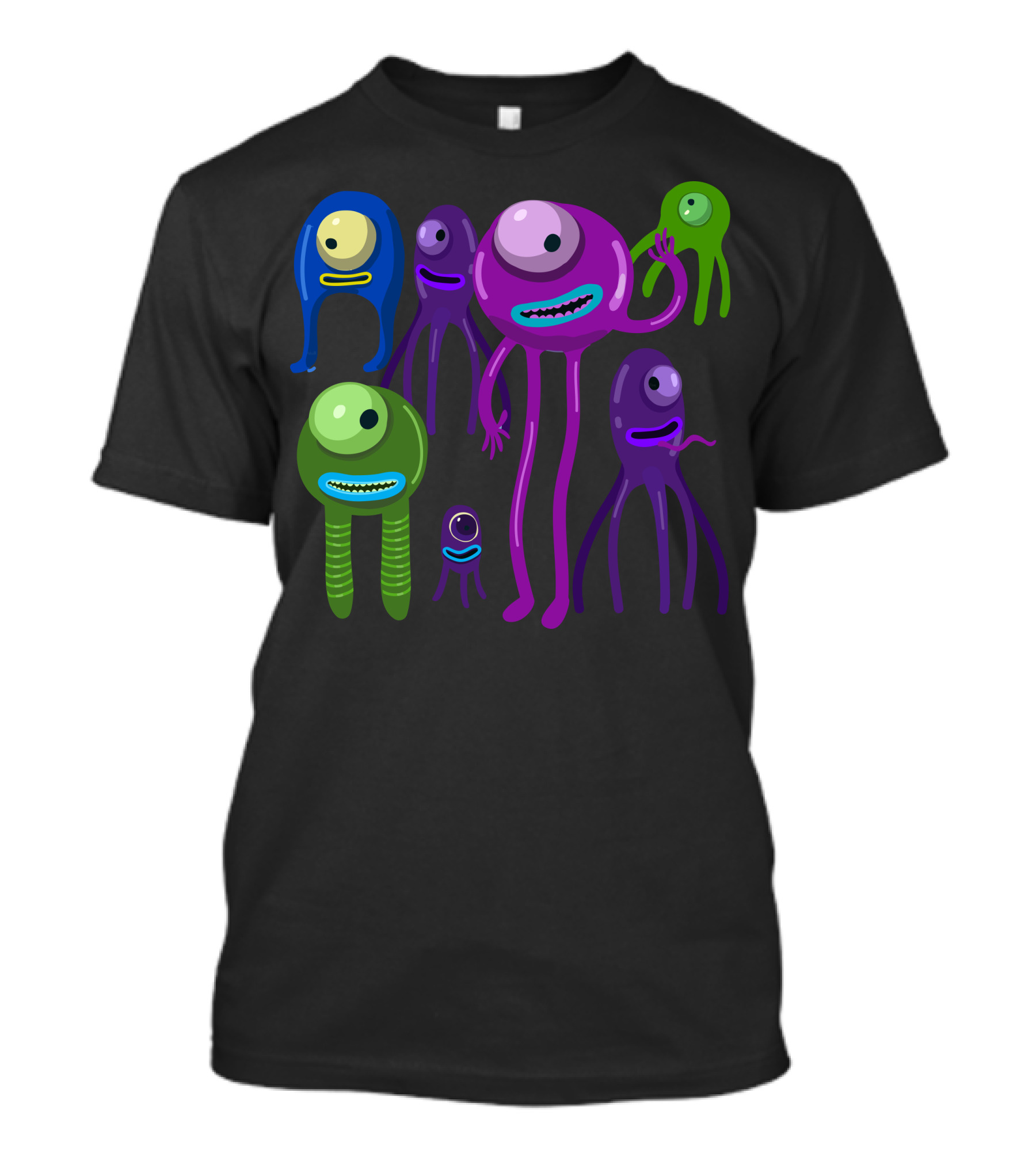 Colorful One Eye Monster Group T-Shirt