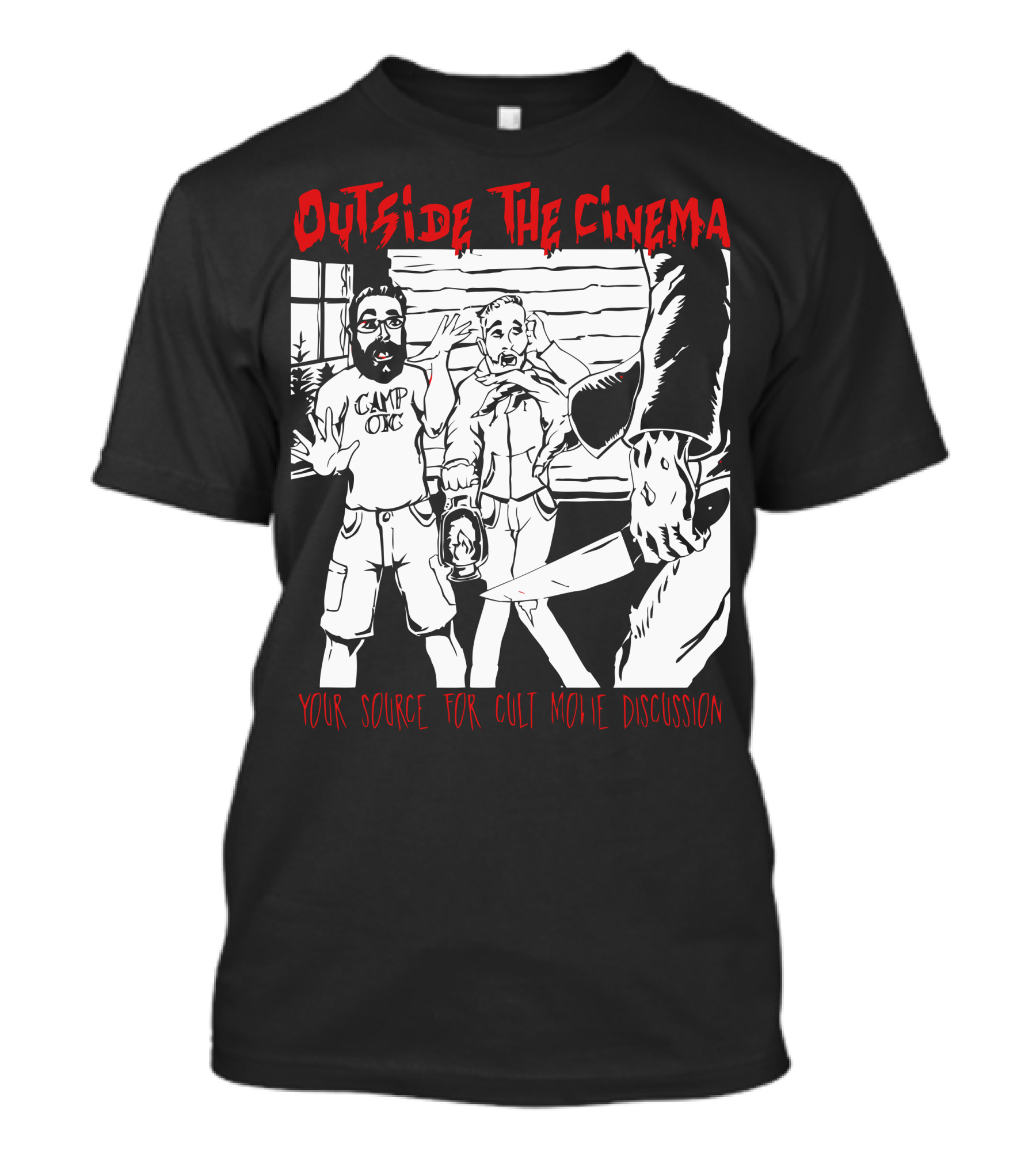 Outside The Cinema Cult Movie Discussion Camp OTC Slasher Scene T-Shirt