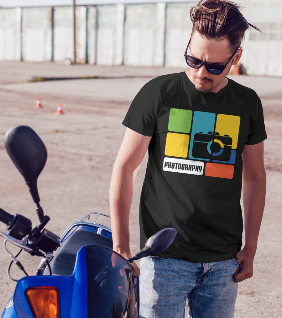 Photography Camera Color Blocks T-Shirt