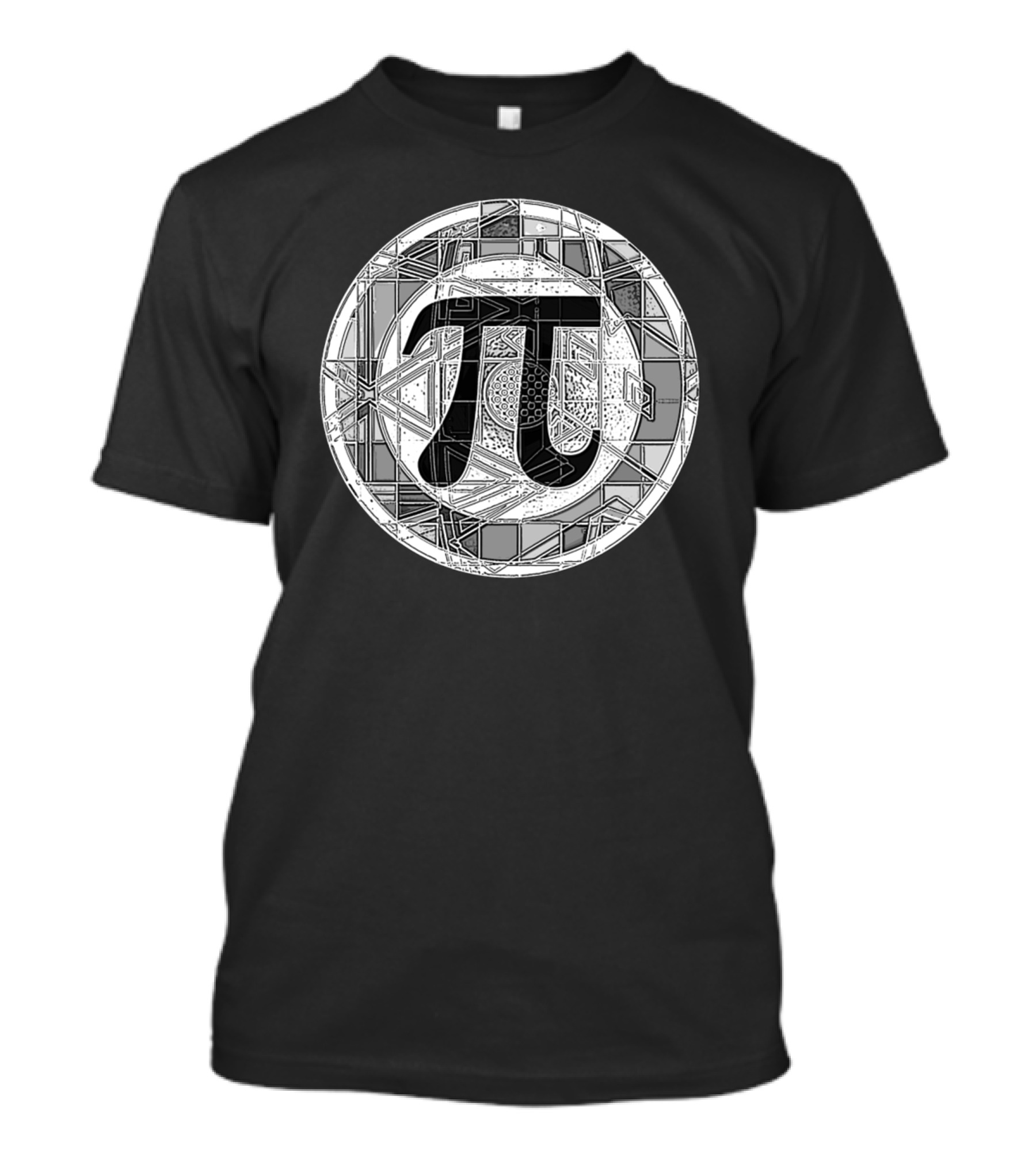 Pi Day Symbol Round Geometric Circuit T-Shirt