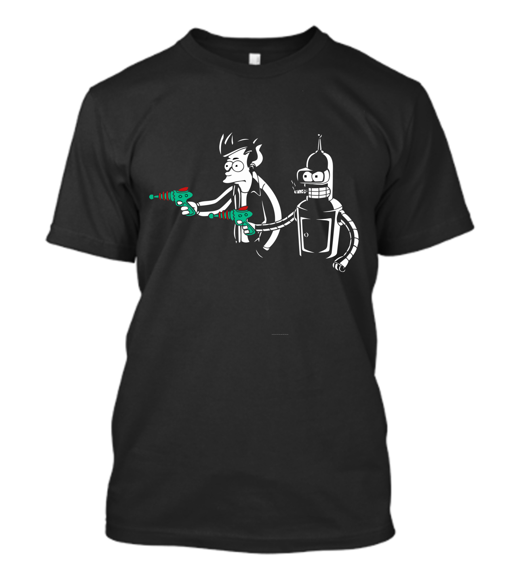 Pulporama Futuristic Characters Holding Ray Guns T-Shirt