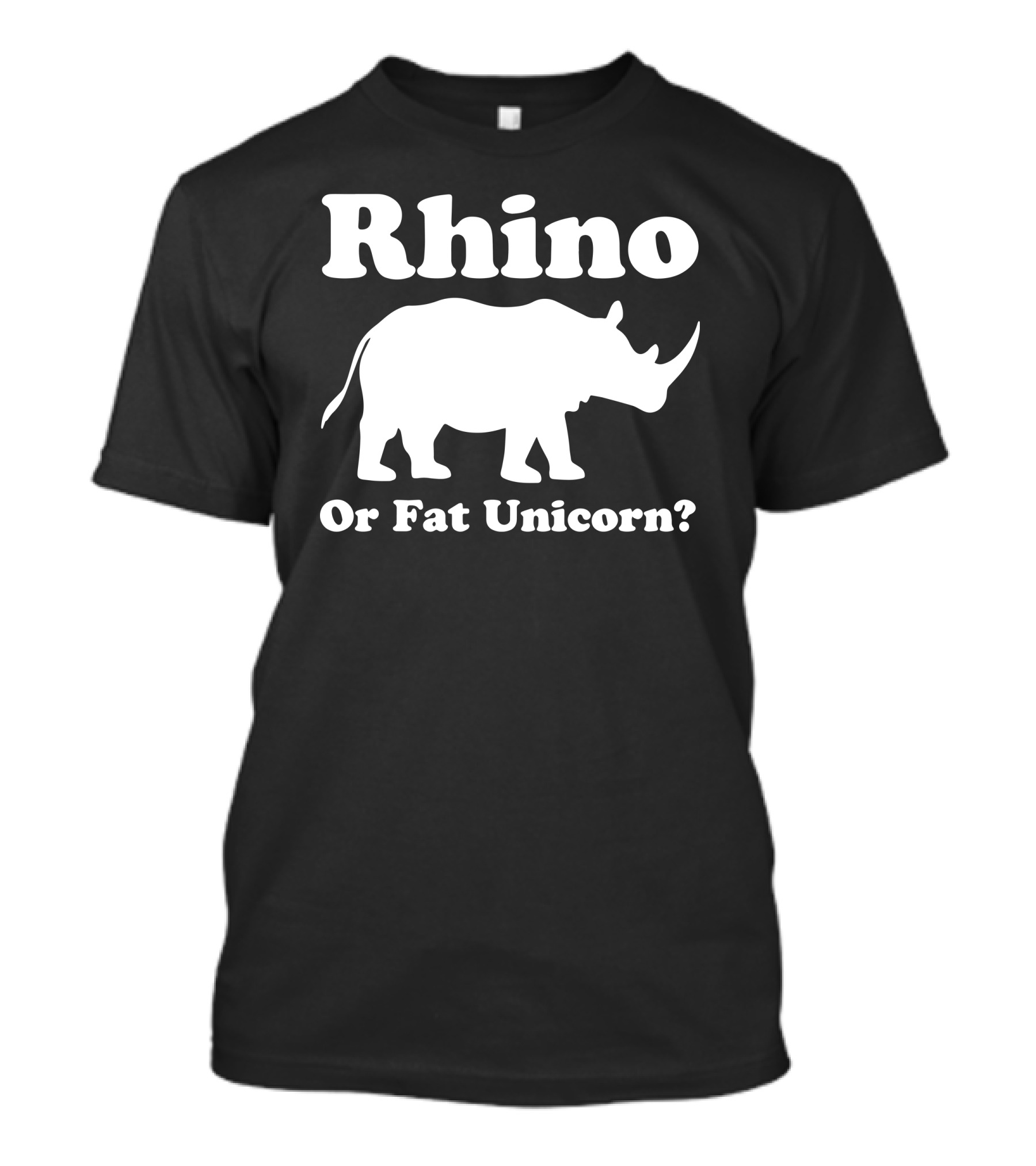 Rhino Or Fat Unicorn? Fun Playful Animal Question T-Shirt
