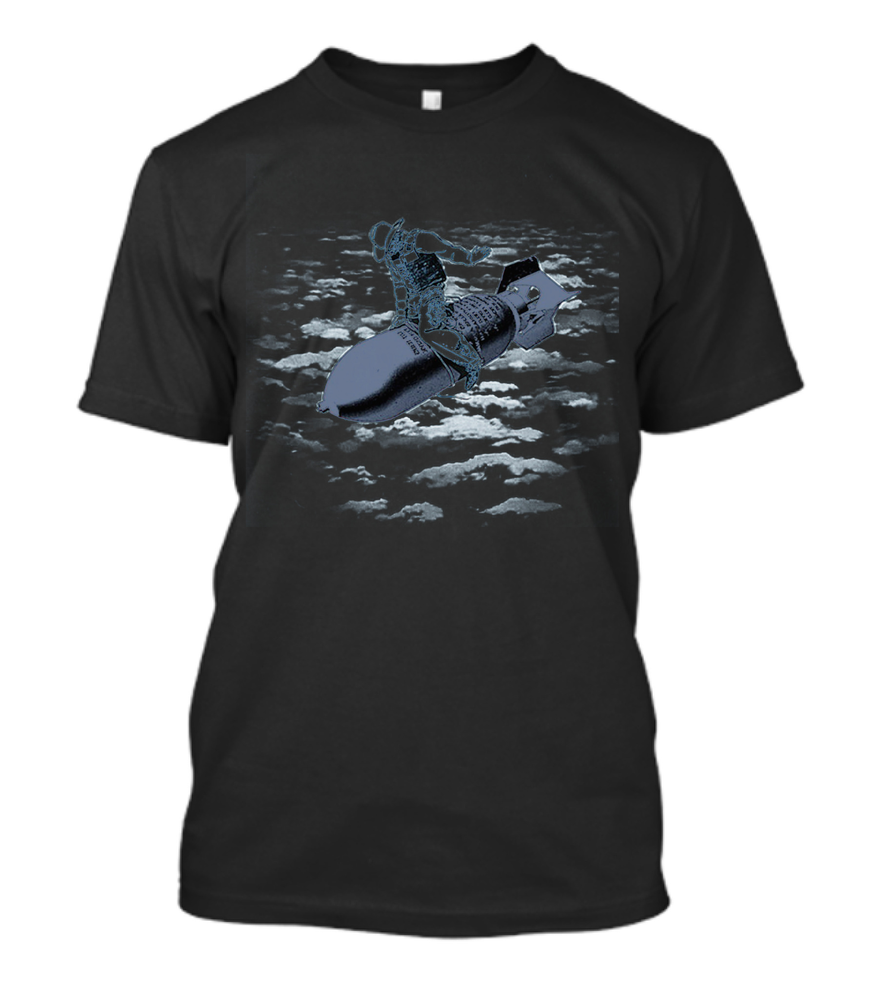 Rodeo Bomber Riding Nuclear Bomb Cowboy T-Shirt