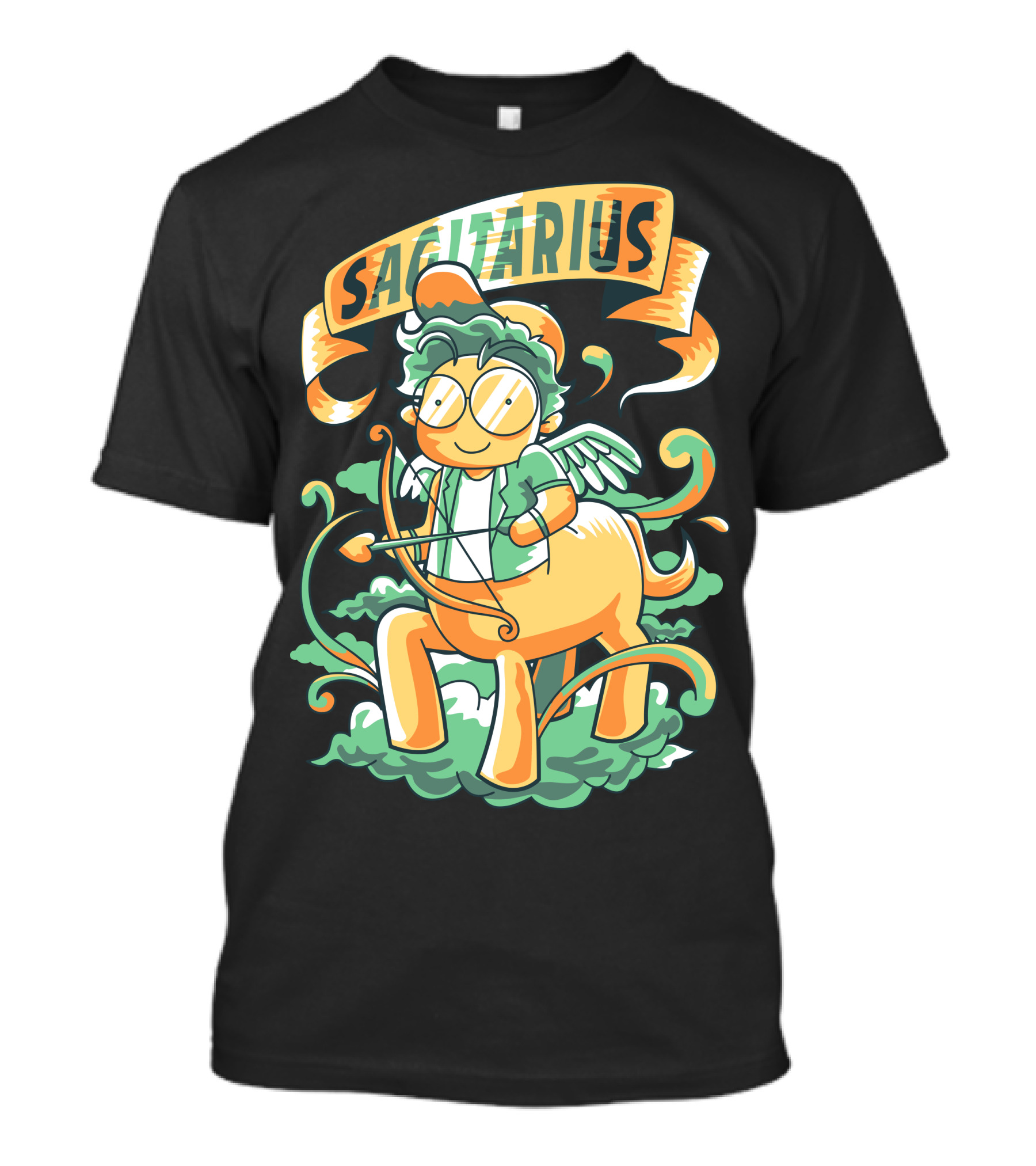 SAGITARIUS Hipster Centaur With Bow And Wings T-Shirt