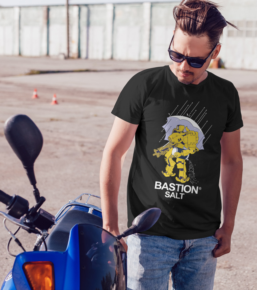 Bastion Salt Rain Robot Umbrella T-Shirt