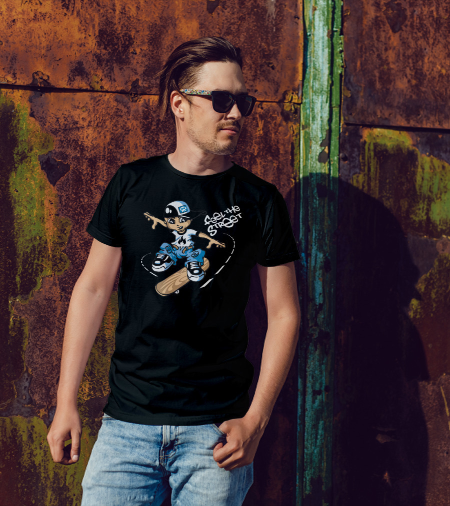 Feel The Street Skate Boy Flip T-Shirt