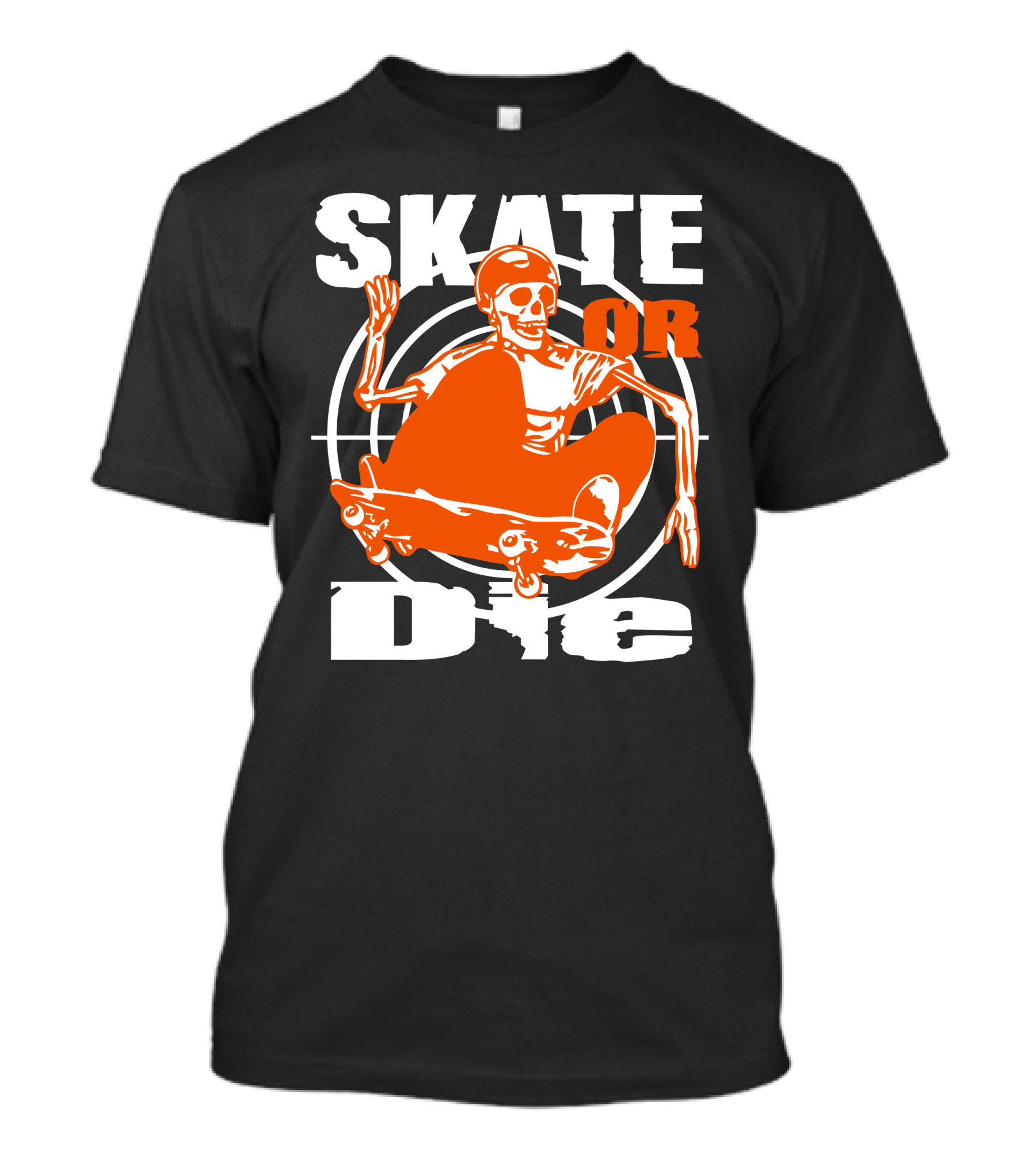 Skeleton Skate Or Die Skateboarder T-Shirt