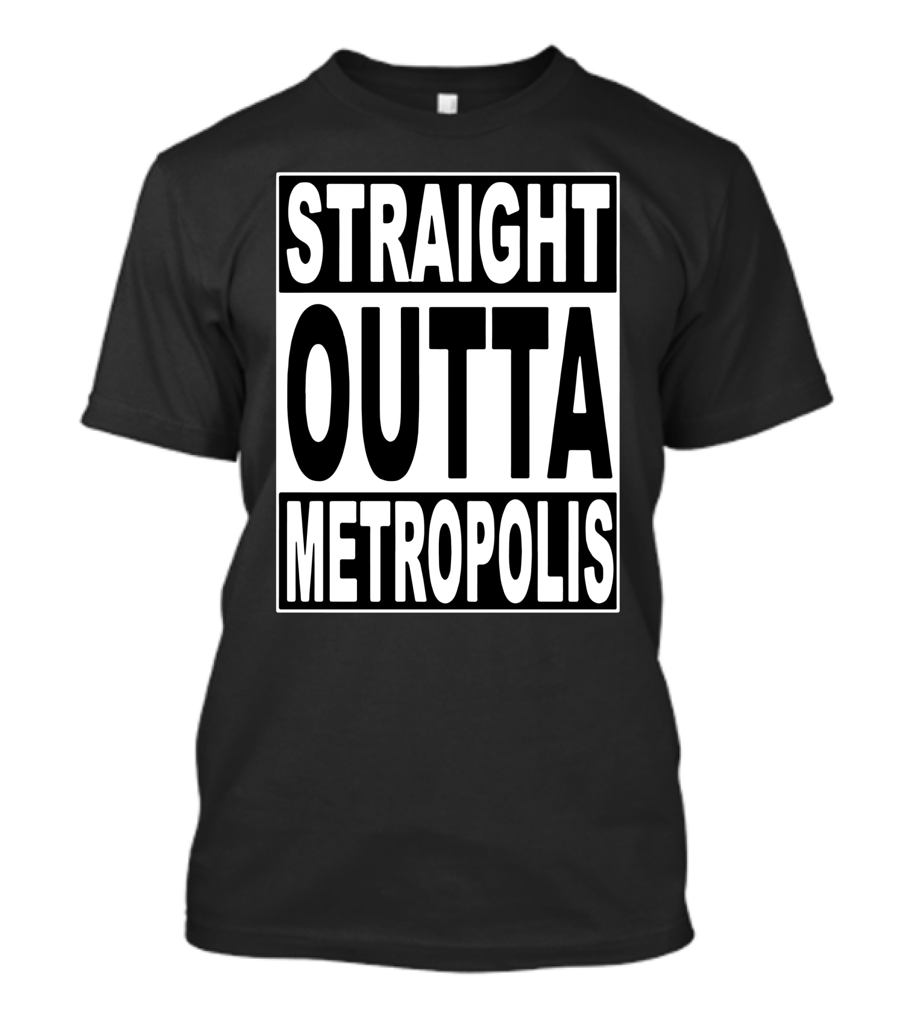 Straight Outta Metropolis Superman Parody Iconic Urban Clothing T-Shirt