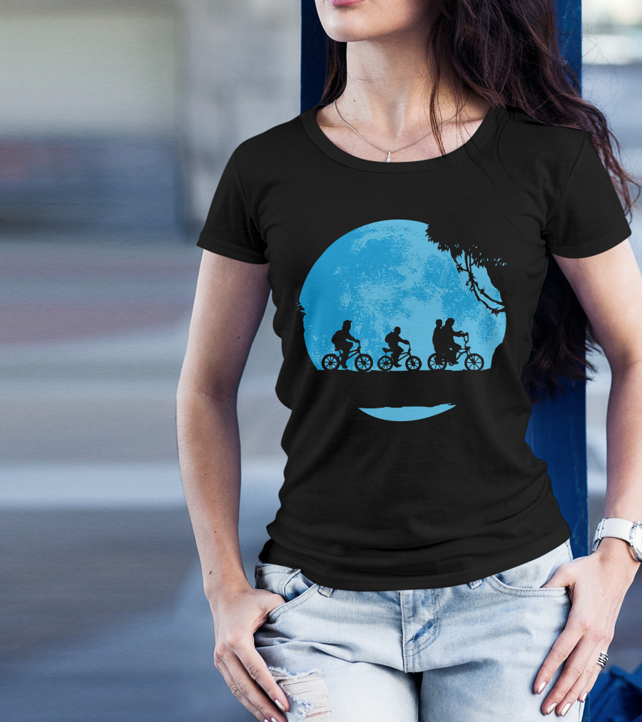 Stranger Things Bicycle Adventure Under The Moon T-Shirt