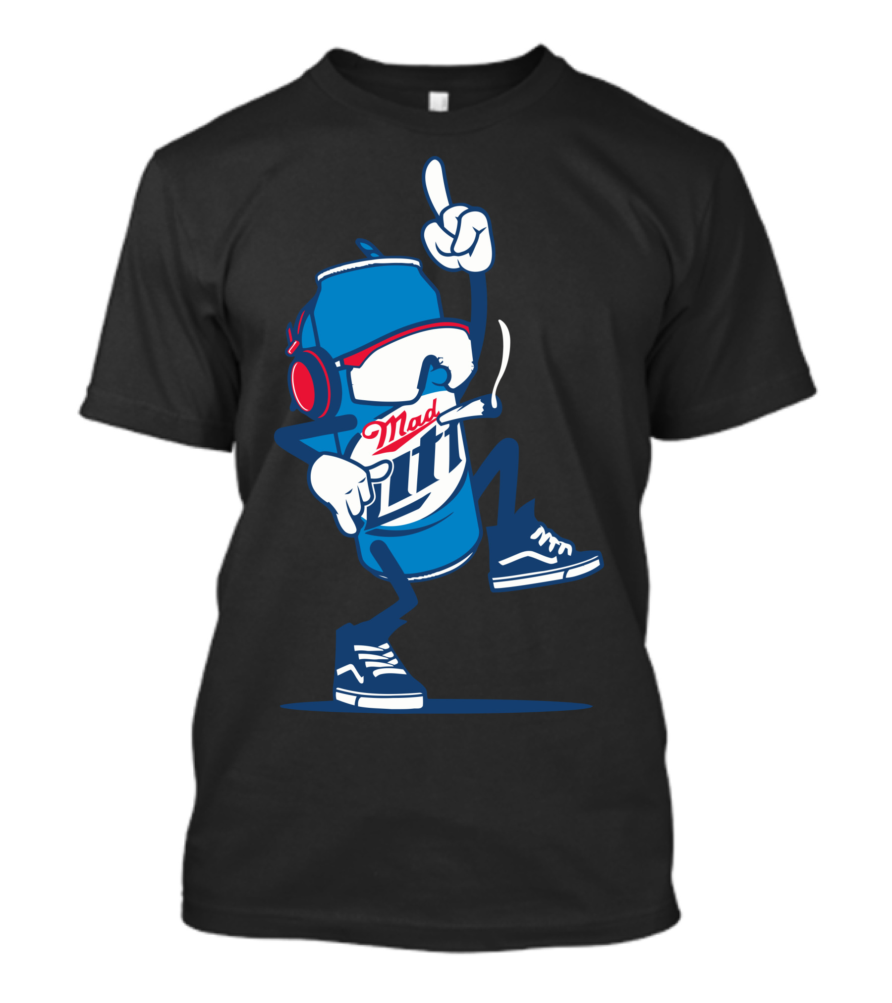 Mad LIT Dancing Soda Can With Headphones T-Shirt
