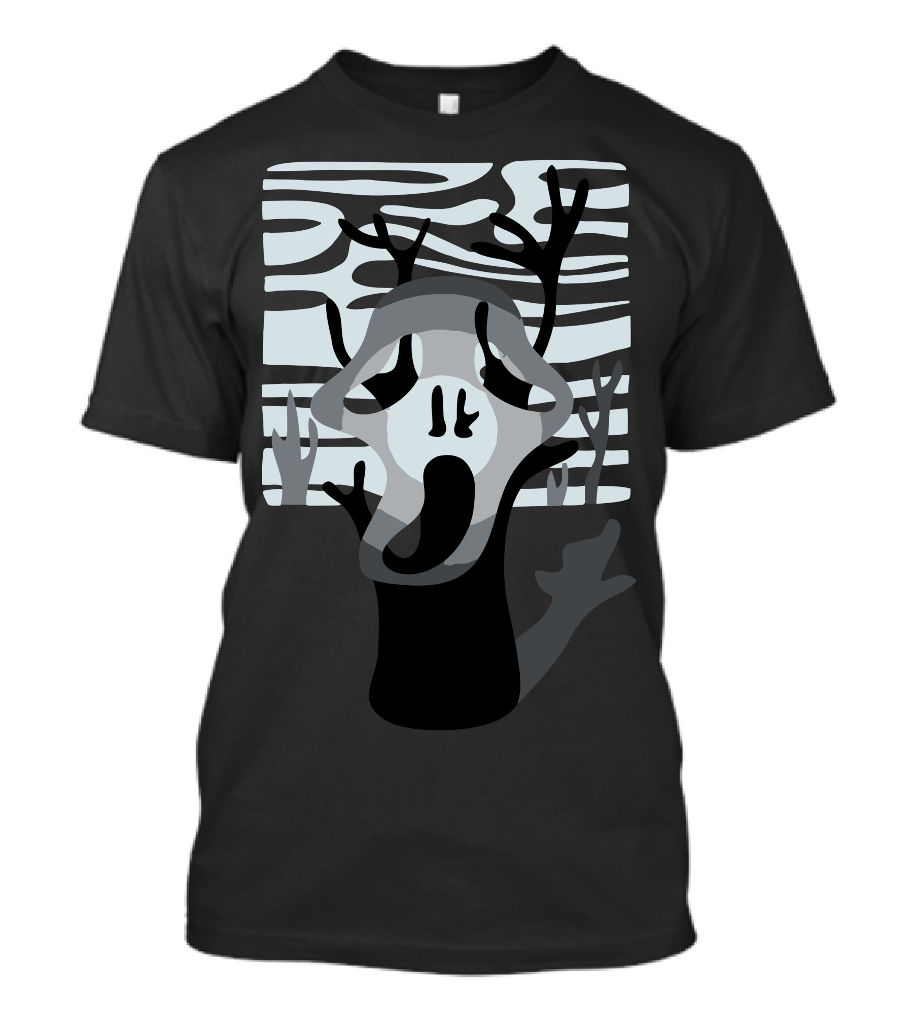 The Tree Scream Ghost Optical Illusion T-Shirt