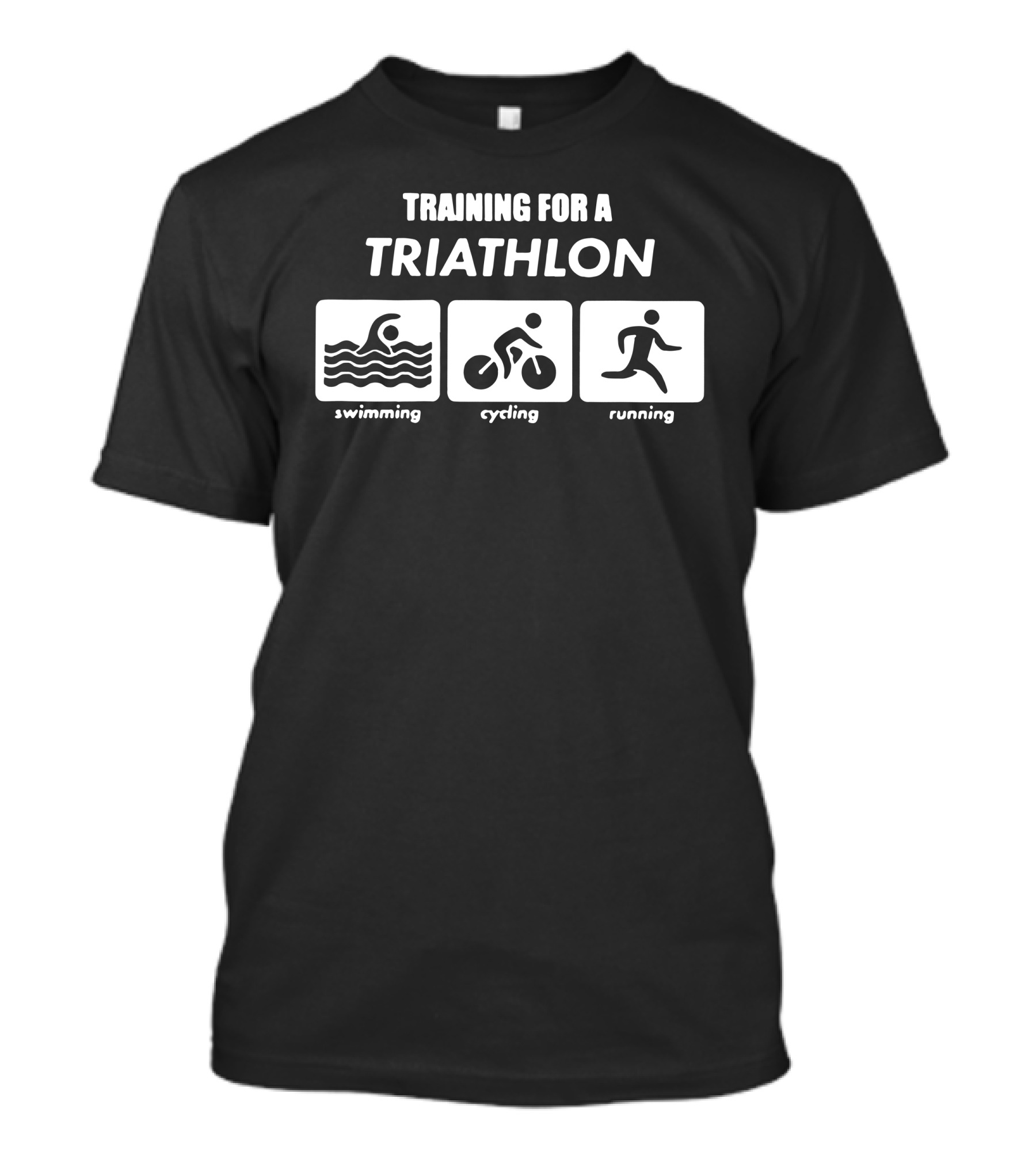 Training For A Triathlon Swimming Cycling Running T-Shirt