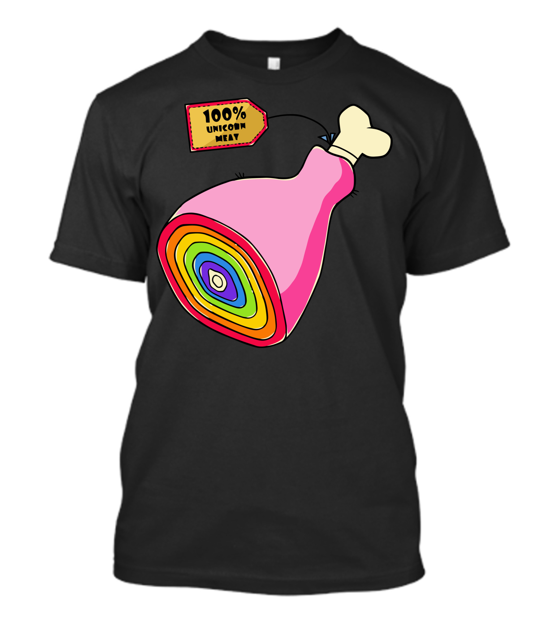 100% Unicorn Meat Rainbow Ham T-Shirt