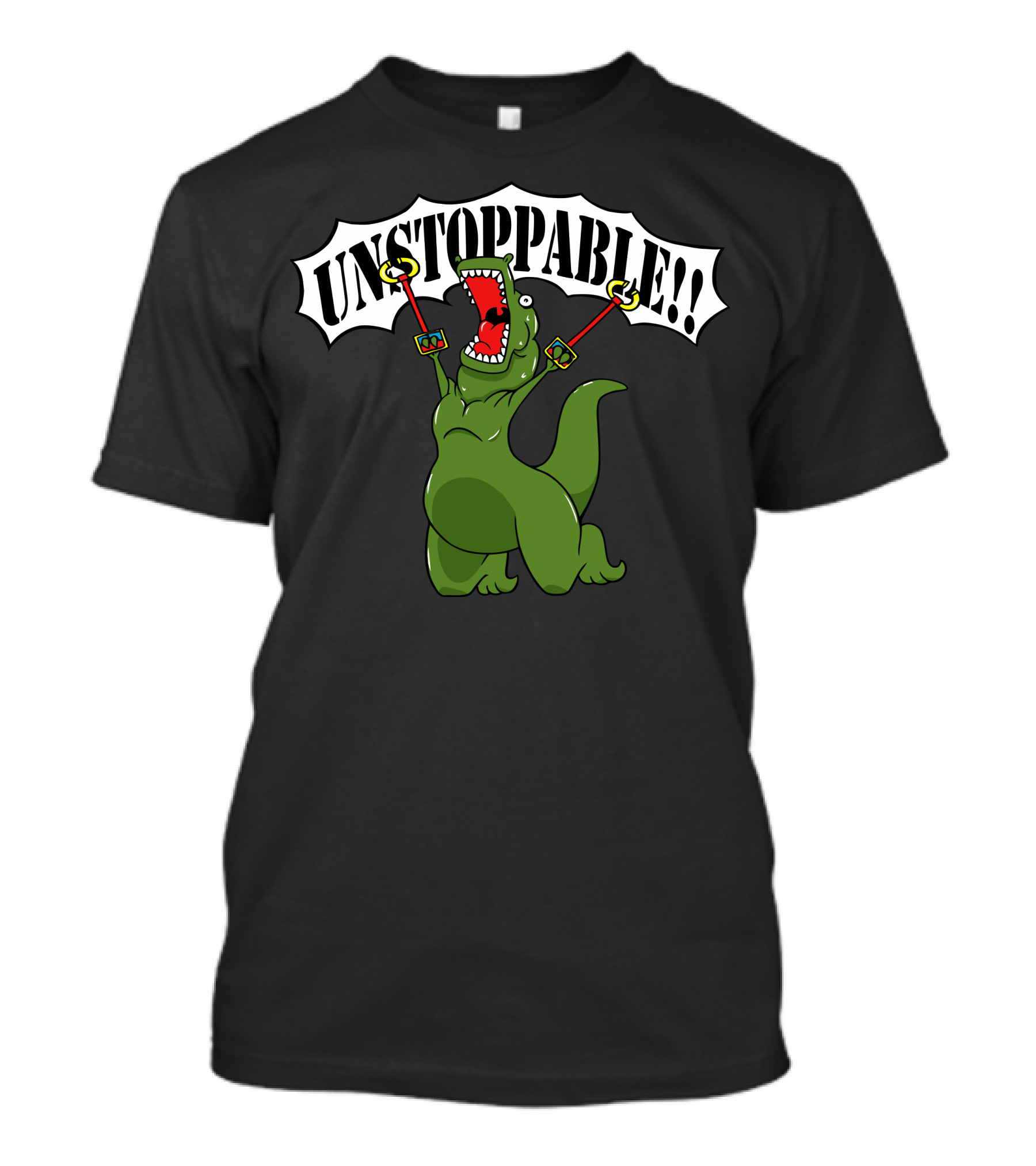 Unstoppable T-Rex With Grabbers Enthusiastically Celebrating Victory T-Shirt