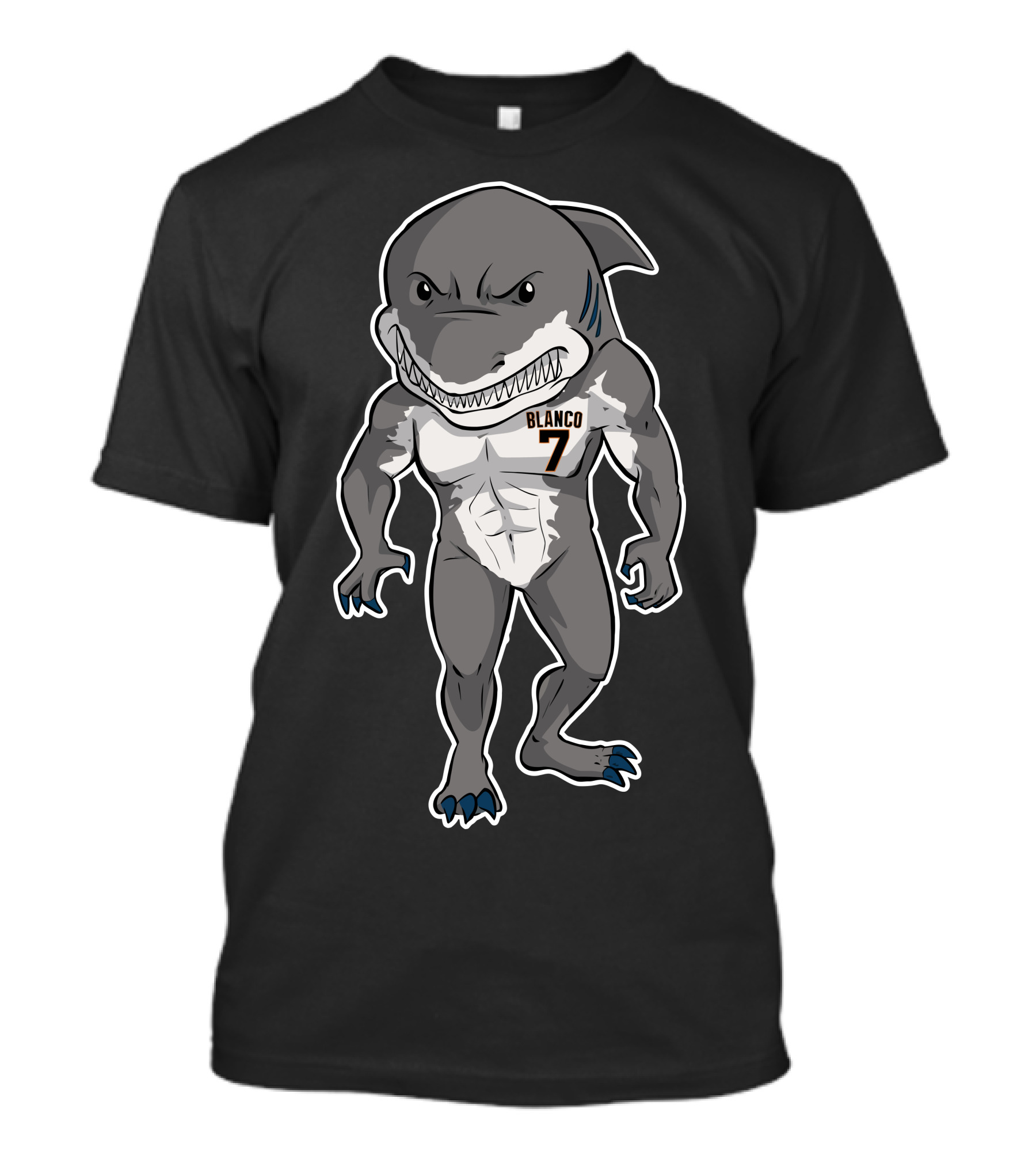 Blanco 7 White Shark Character T-Shirt