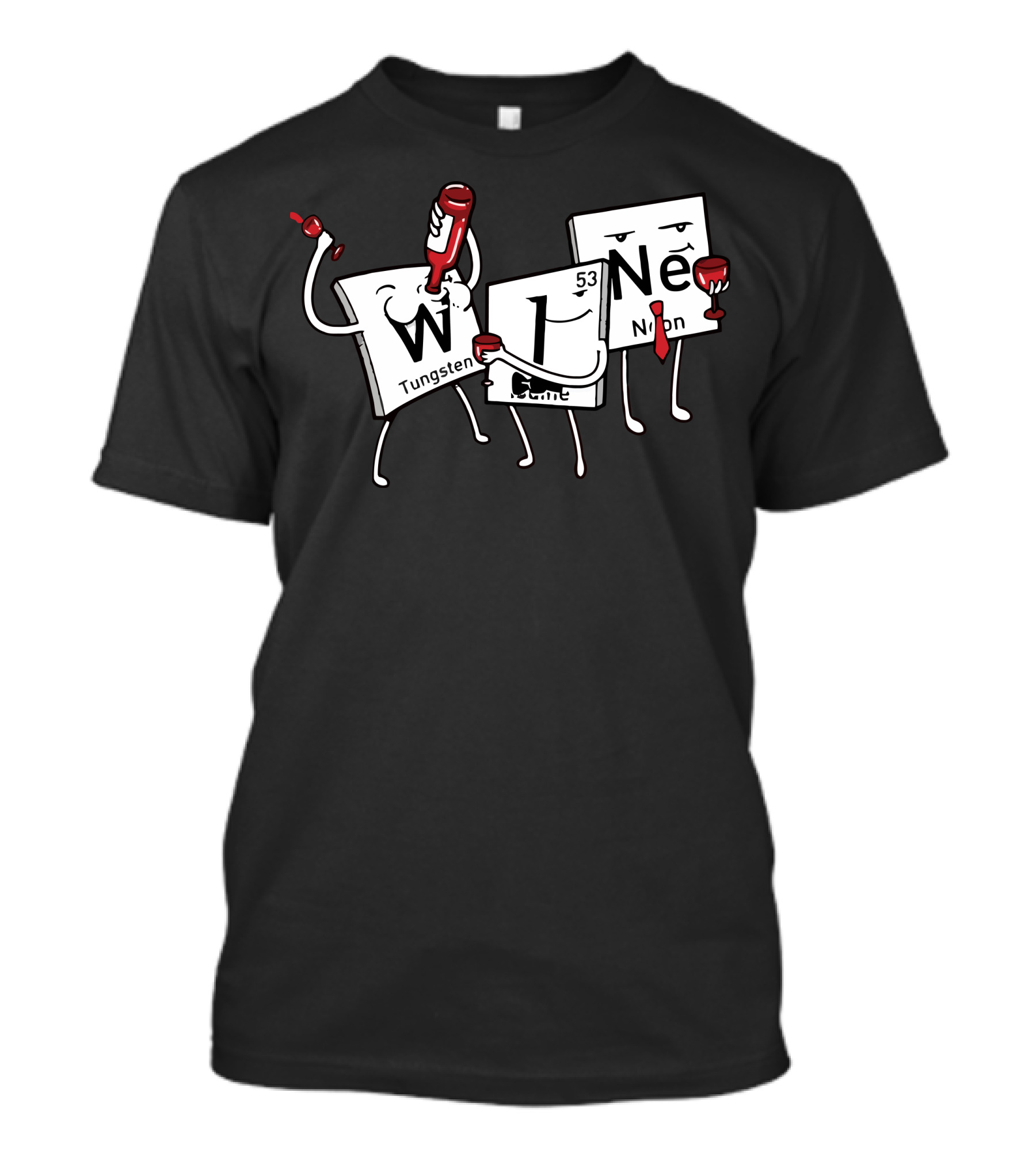 Wine Element Tungsten Iodine Neon Chemistry Party T-Shirt