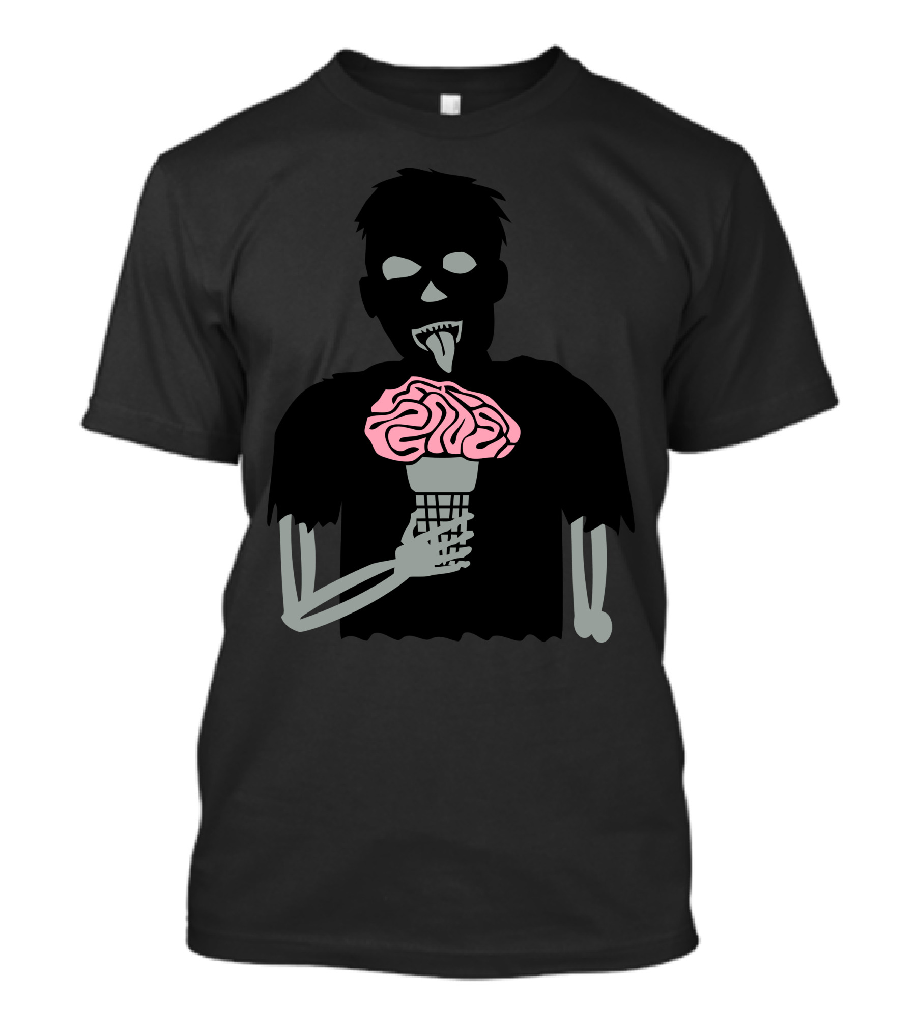 Zombie Brain Ice Cream Cone T-Shirt