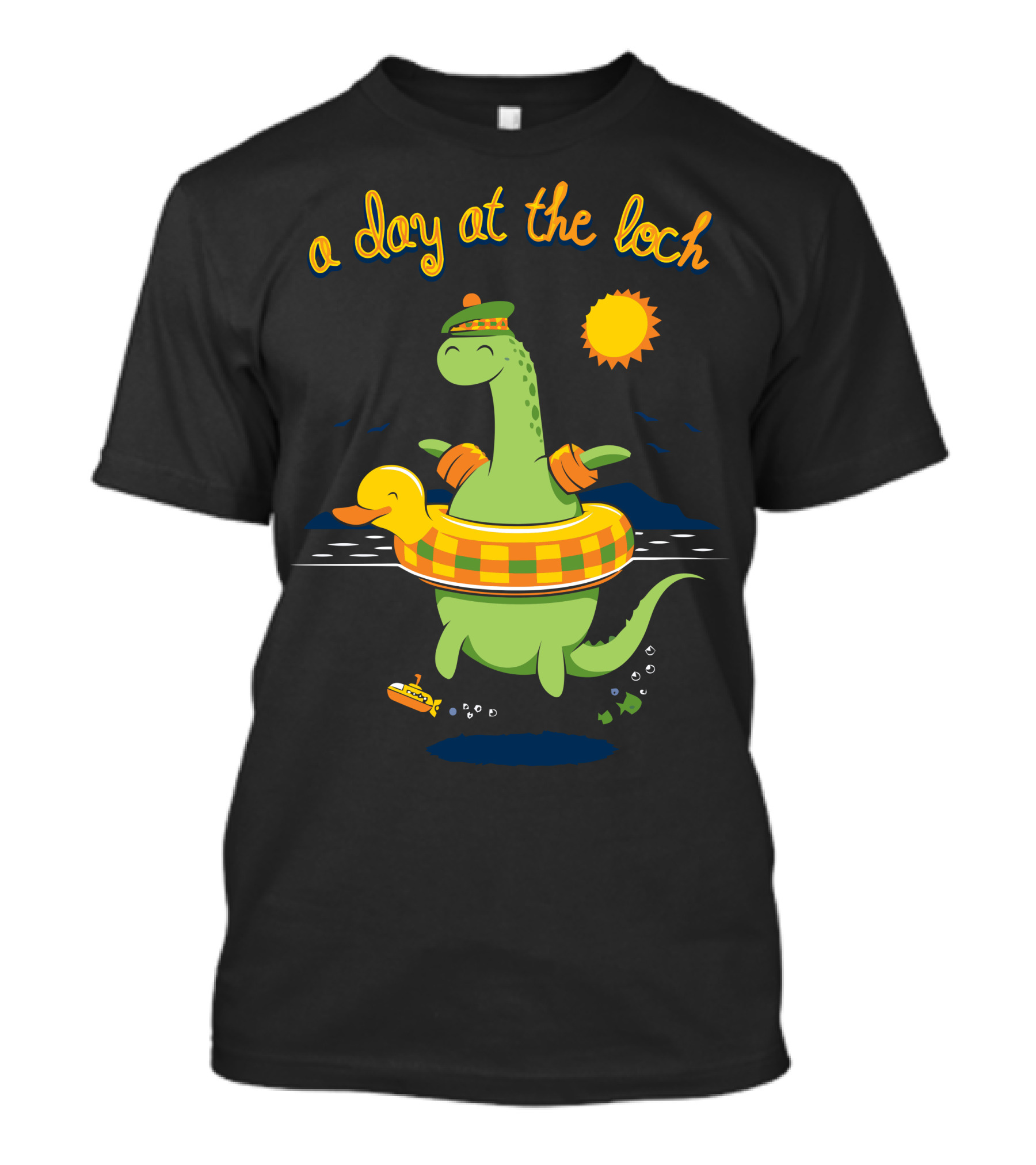 A Day At The Loch Ness Monster With Duck Ring And Submarine Adventure T-Shirt
