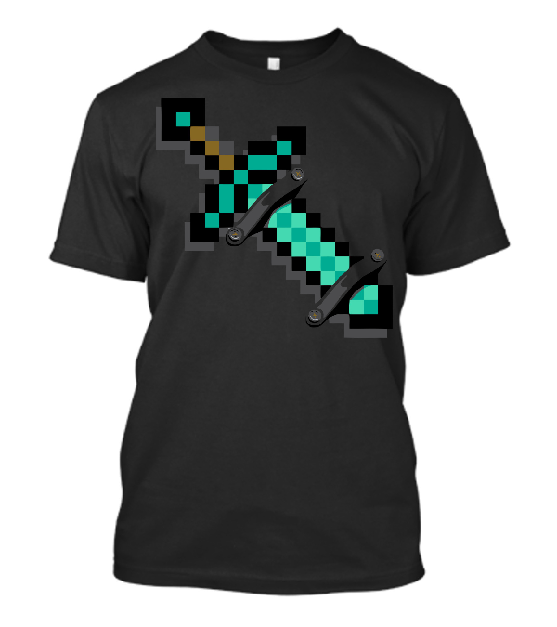 A Diamond Sword In The Rough Pixelated Emerald Sword T-Shirt