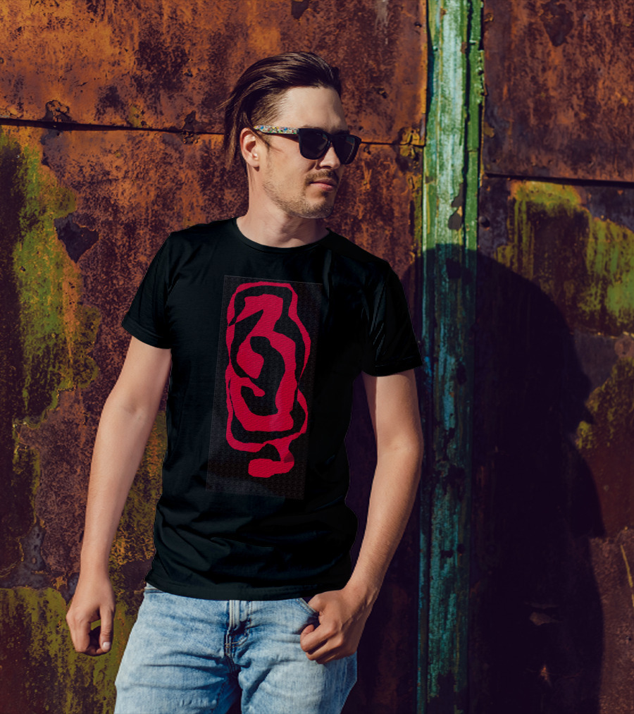 Abstrak Red Black Abstract T-Shirt