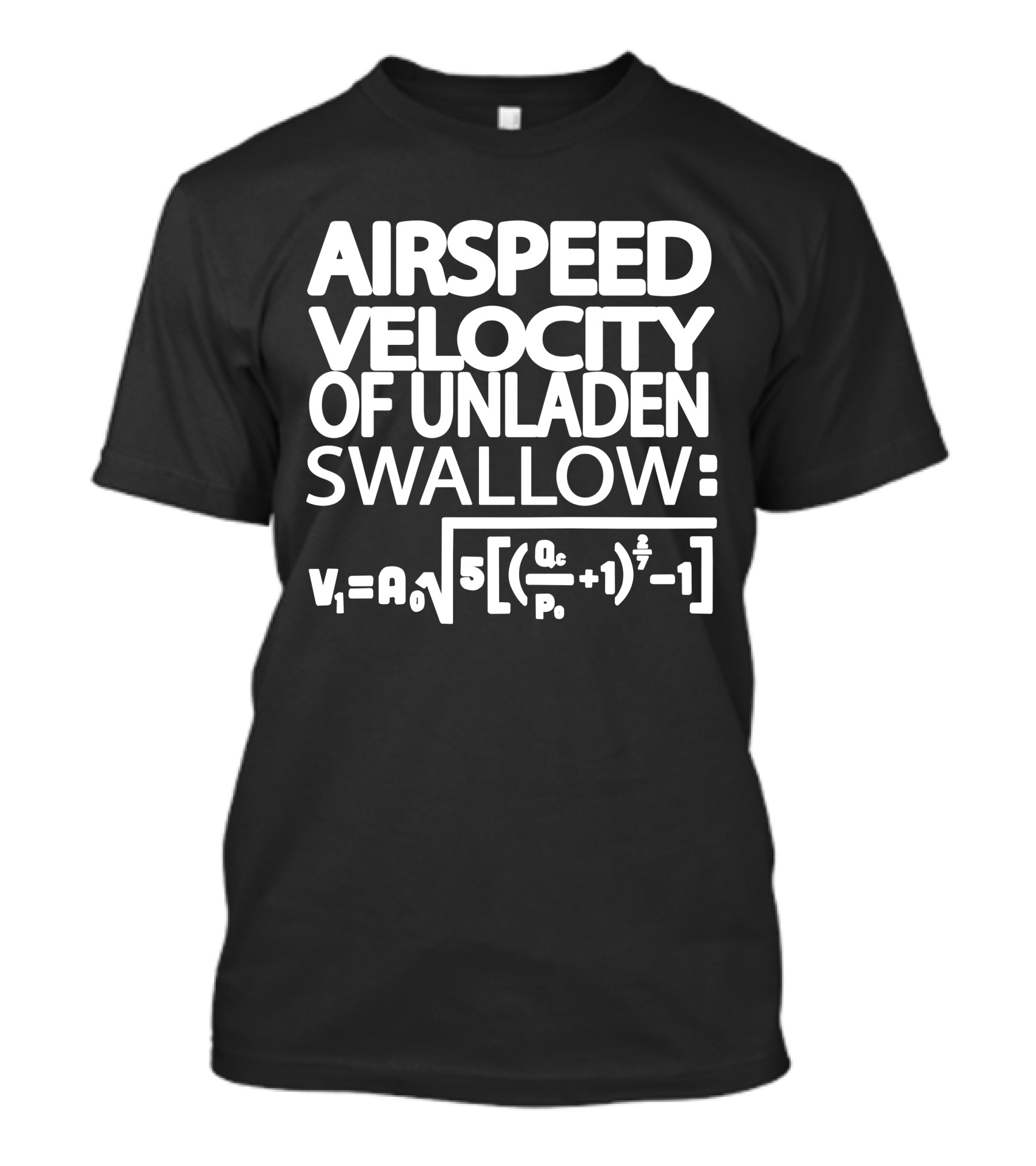 Airspeed Velocity Of Unladen Swallow Formula Equation T-Shirt