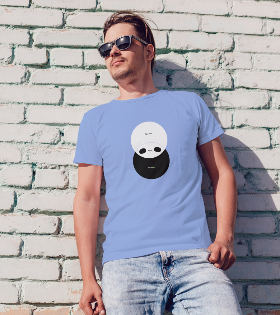 Bearly Significant Polar Bear Panda Black Bear Venn Diagram T-Shirt