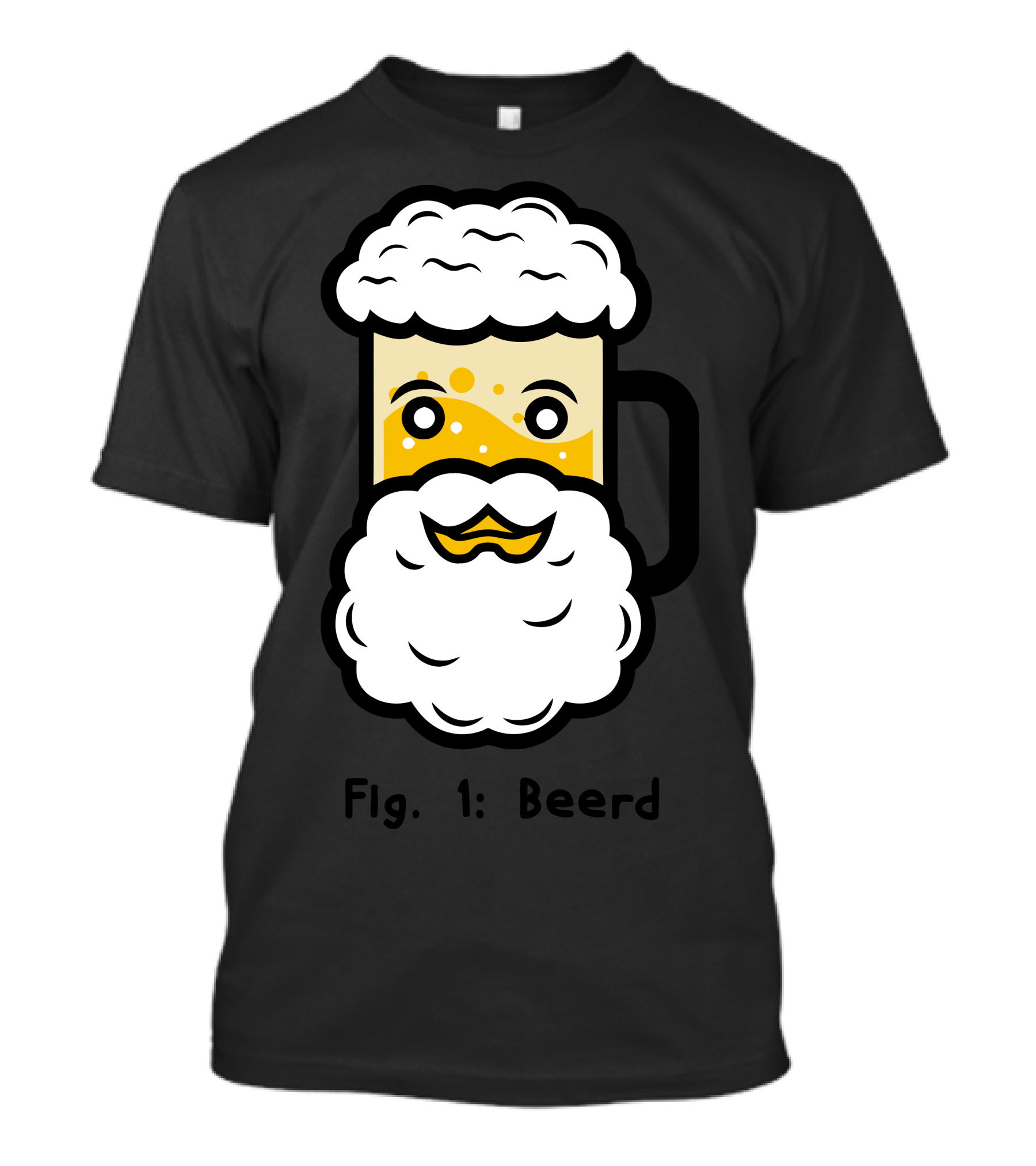 Fig 1: Beerd Mug With Foamy Beard And Mustache T-Shirt